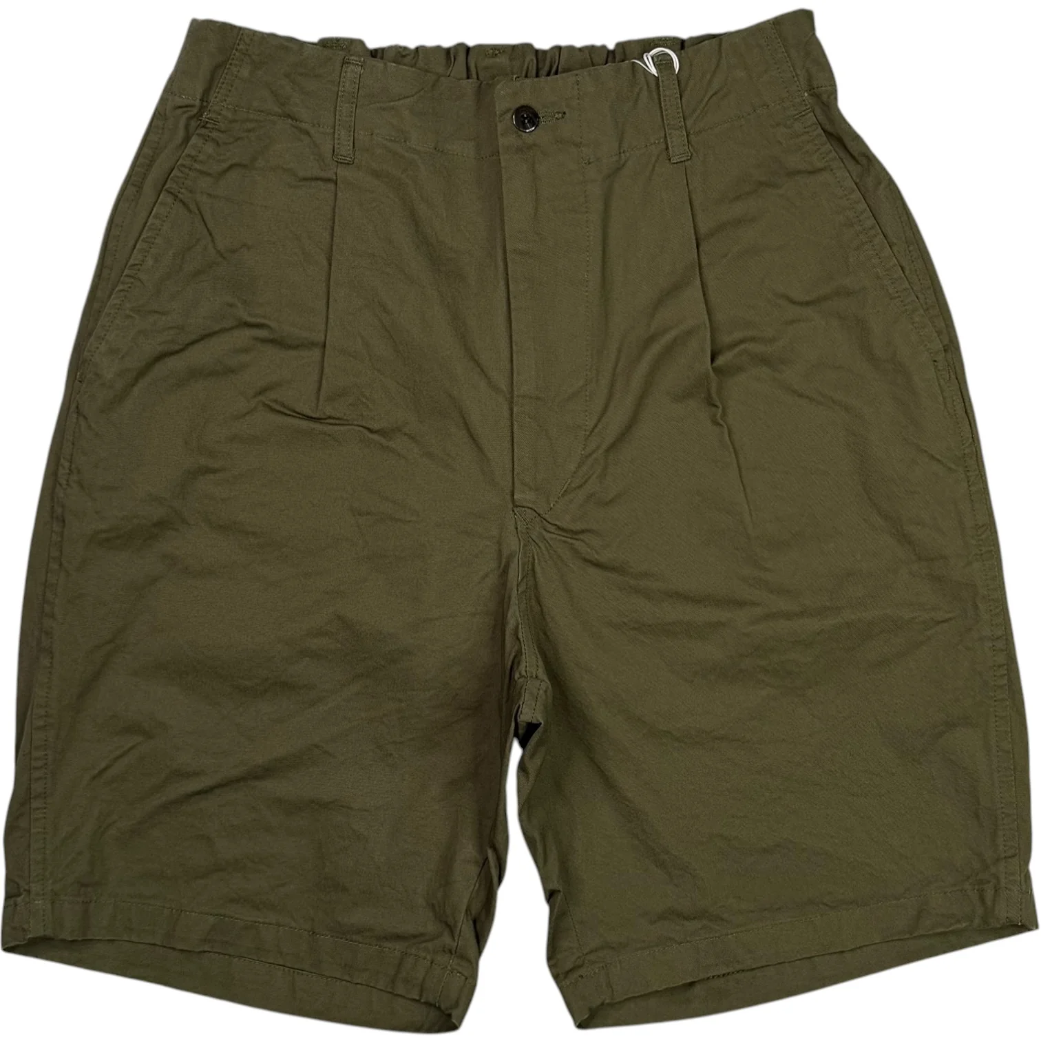 Crinkle Cotton Olive Short