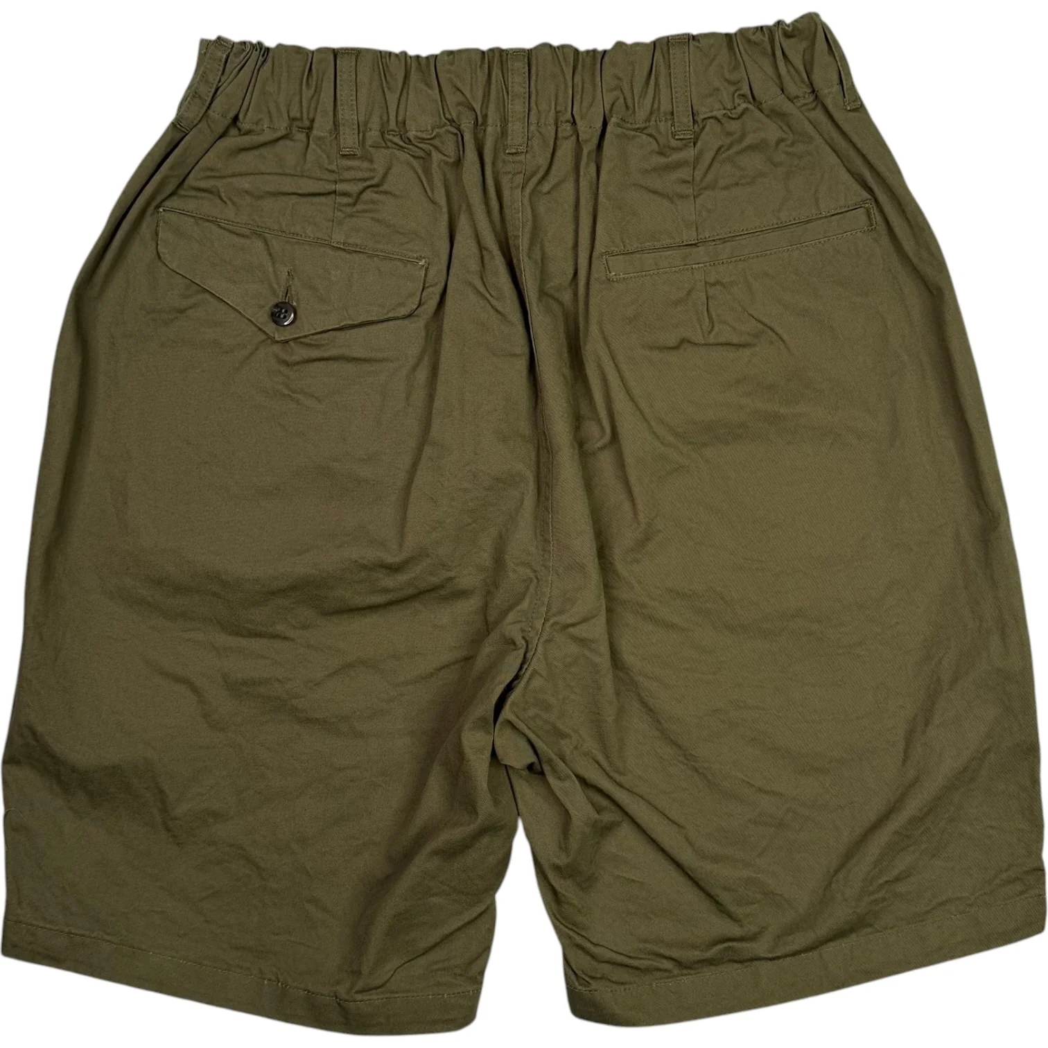 Crinkle Cotton Olive Short - Image 2