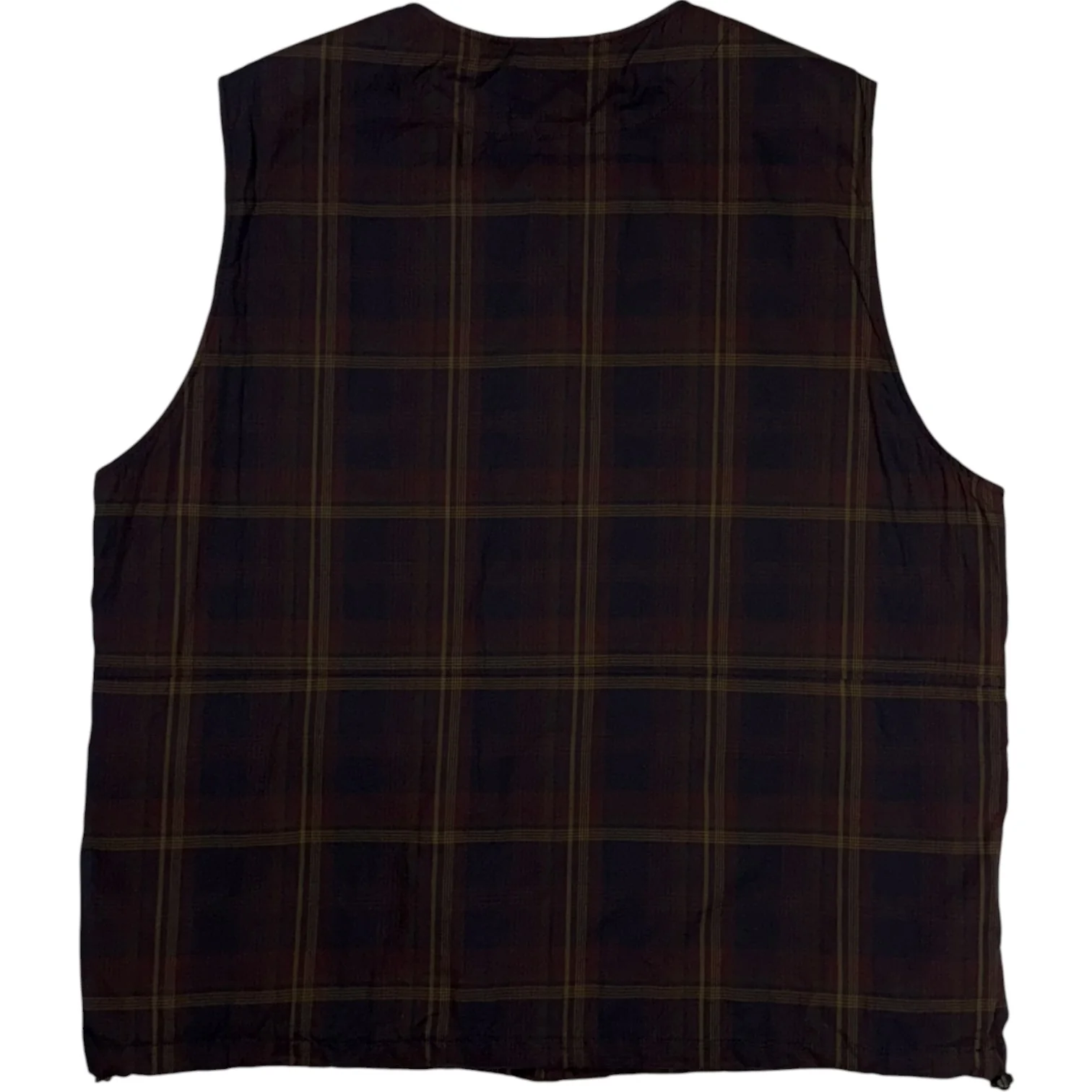 Crinkle Cotton Wine Work Vest - Image 2