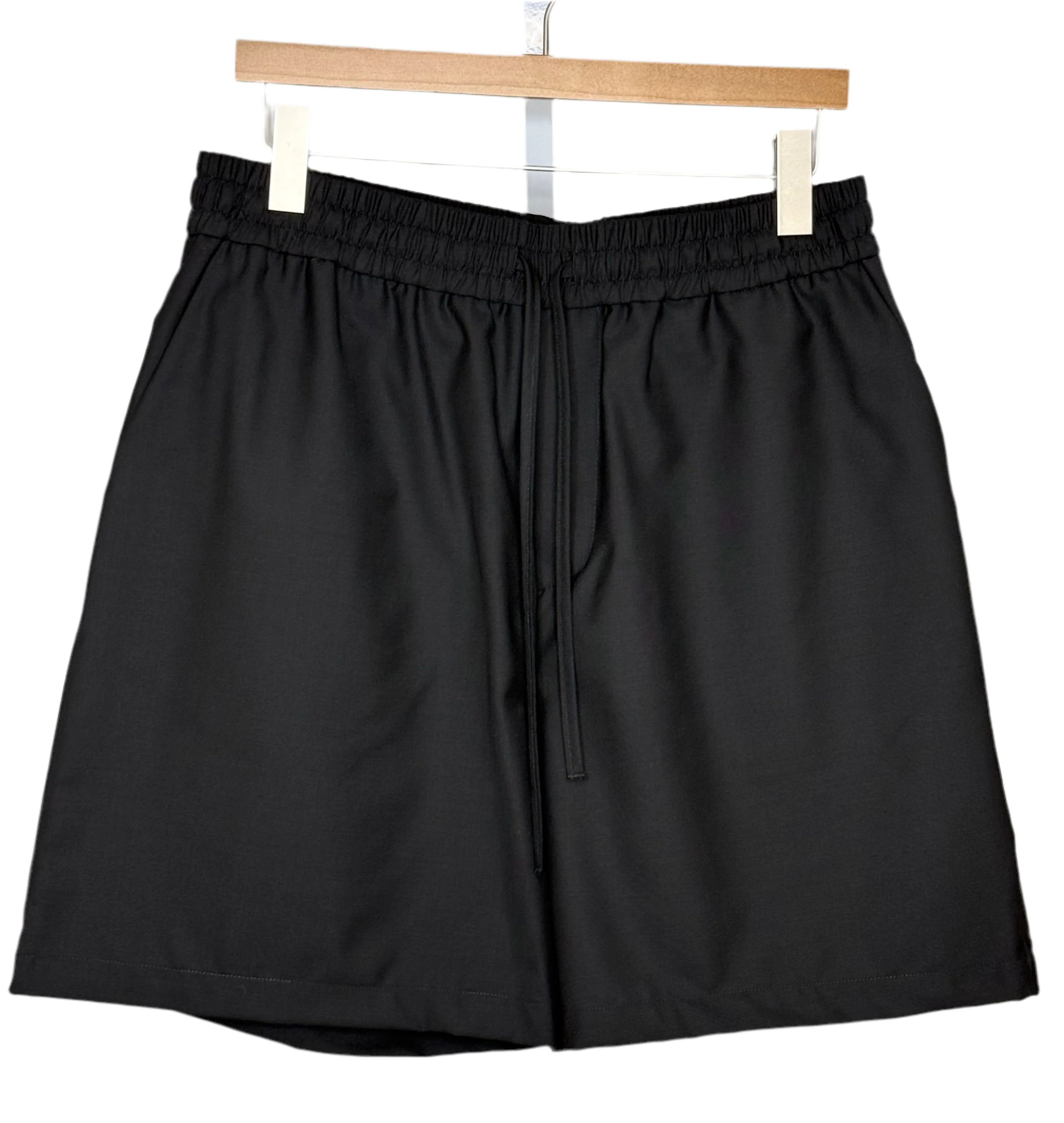 Enzo Elastic Waist Short Black Tropical Wool - Image 7