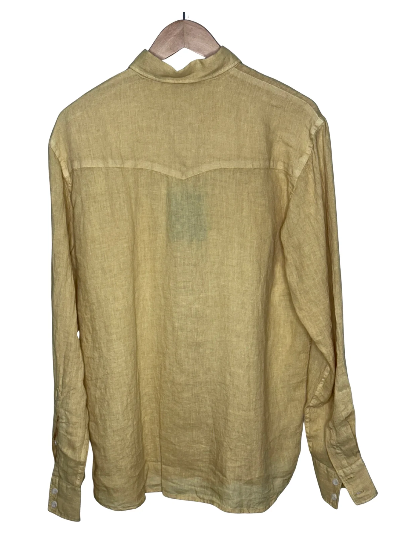 Dallas Linen Shirt Light Yellow - Image 2
