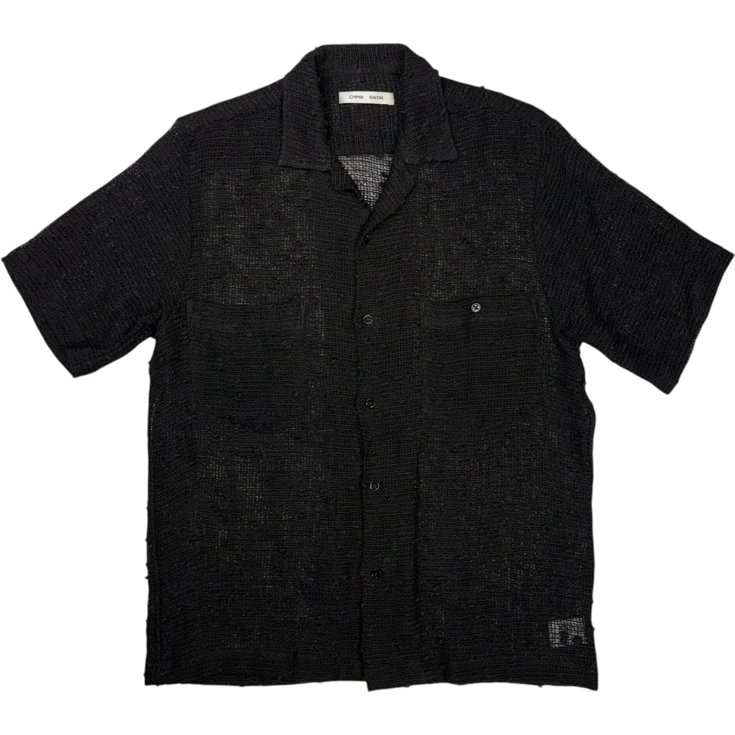 Dexter Black Mesh Short Sleeve Shirt - Image 2