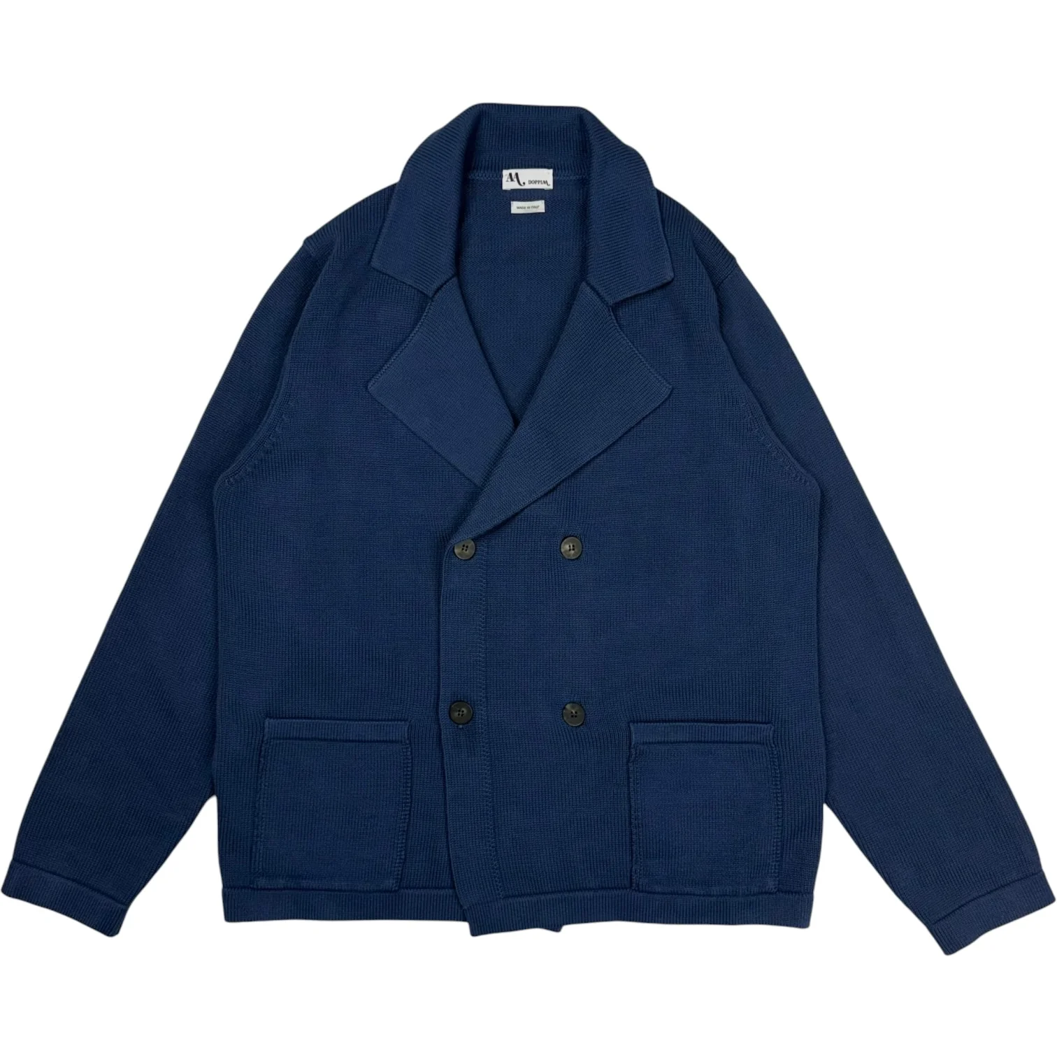 Aambrogio Cotton Blue Knitted Blazer