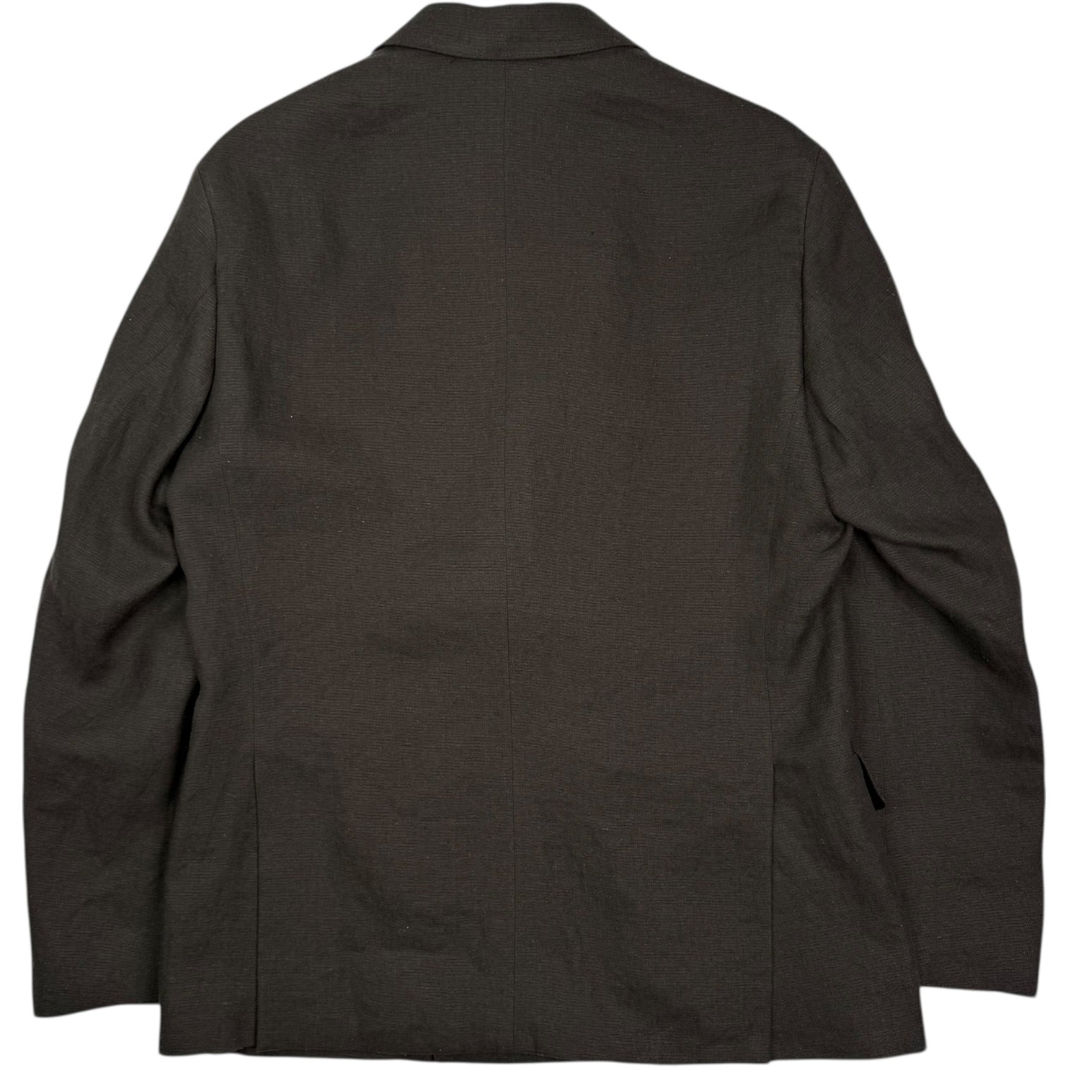 Double Breasted Blazer Ink Black Linen Silk - Image 4