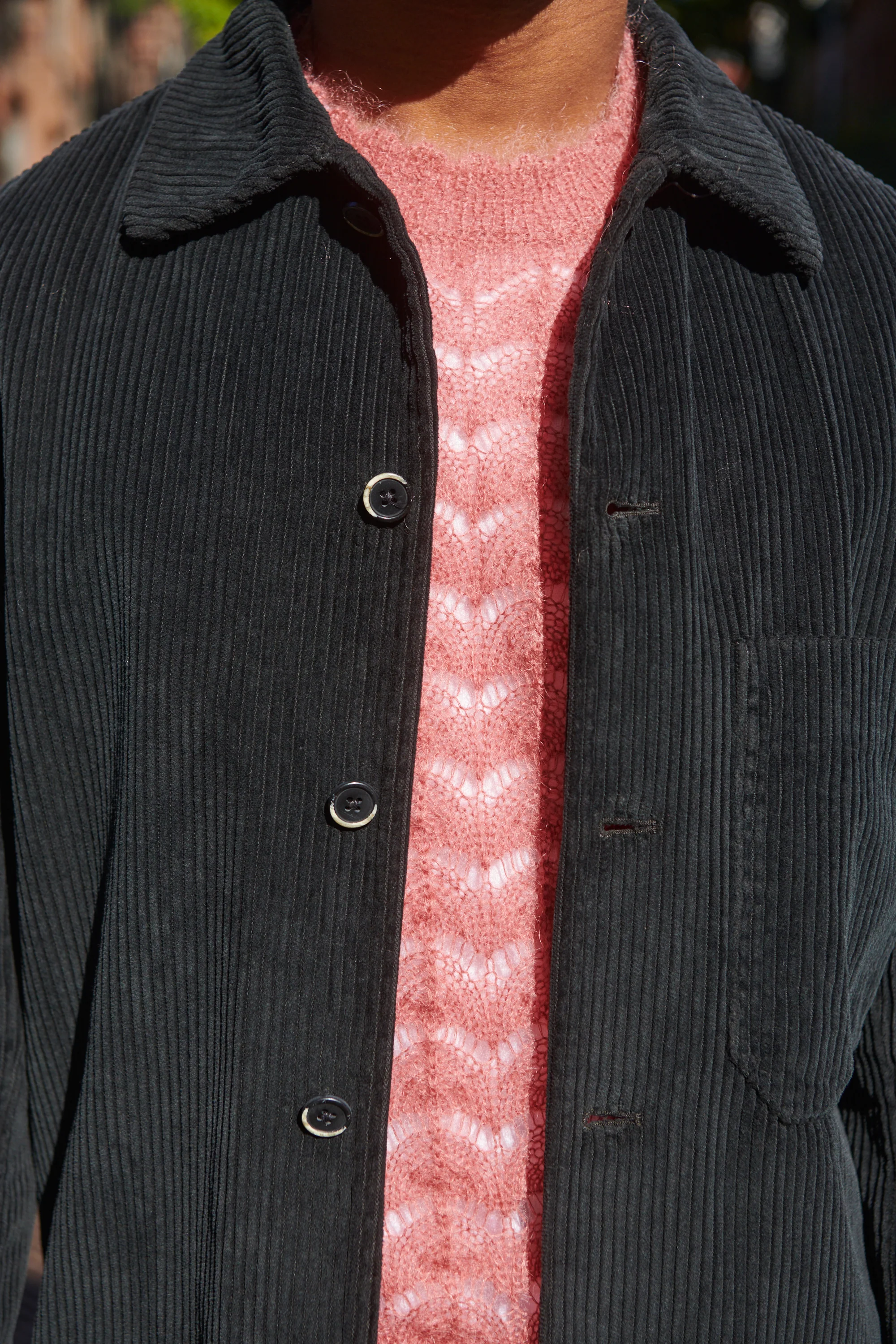 Elnar Pink Pointelle Lace Knit Jumper - Image 3