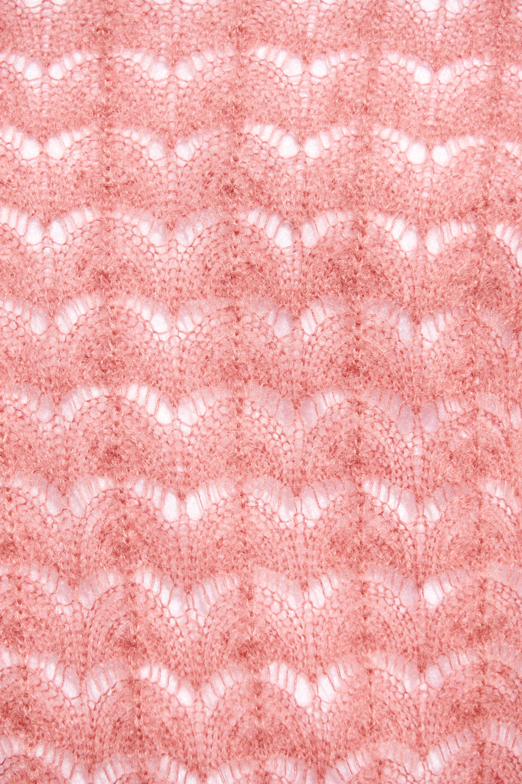Elnar Pink Pointelle Lace Knit Jumper - Image 8