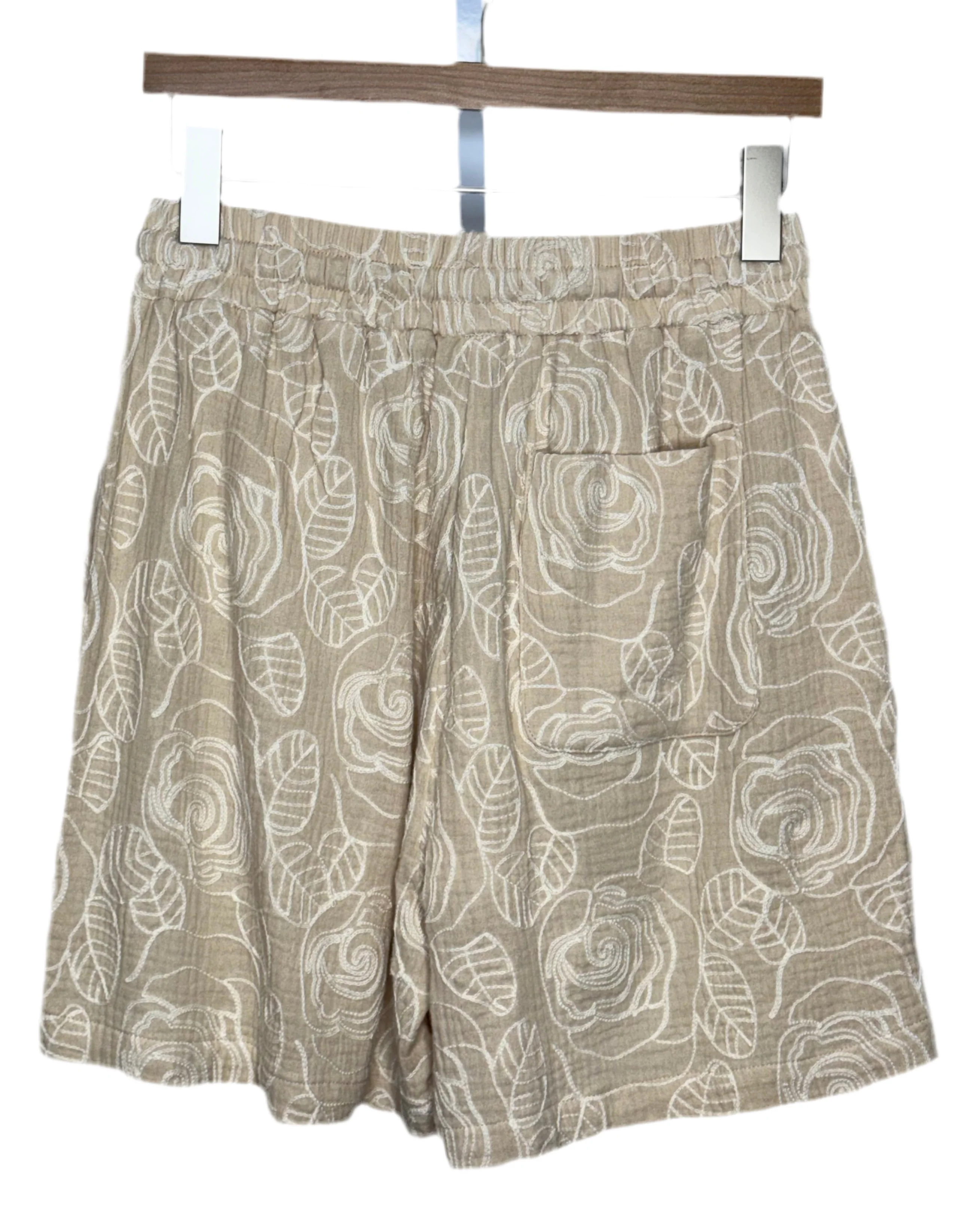 Enzo Drawstring Shorts White Rose - Image 2