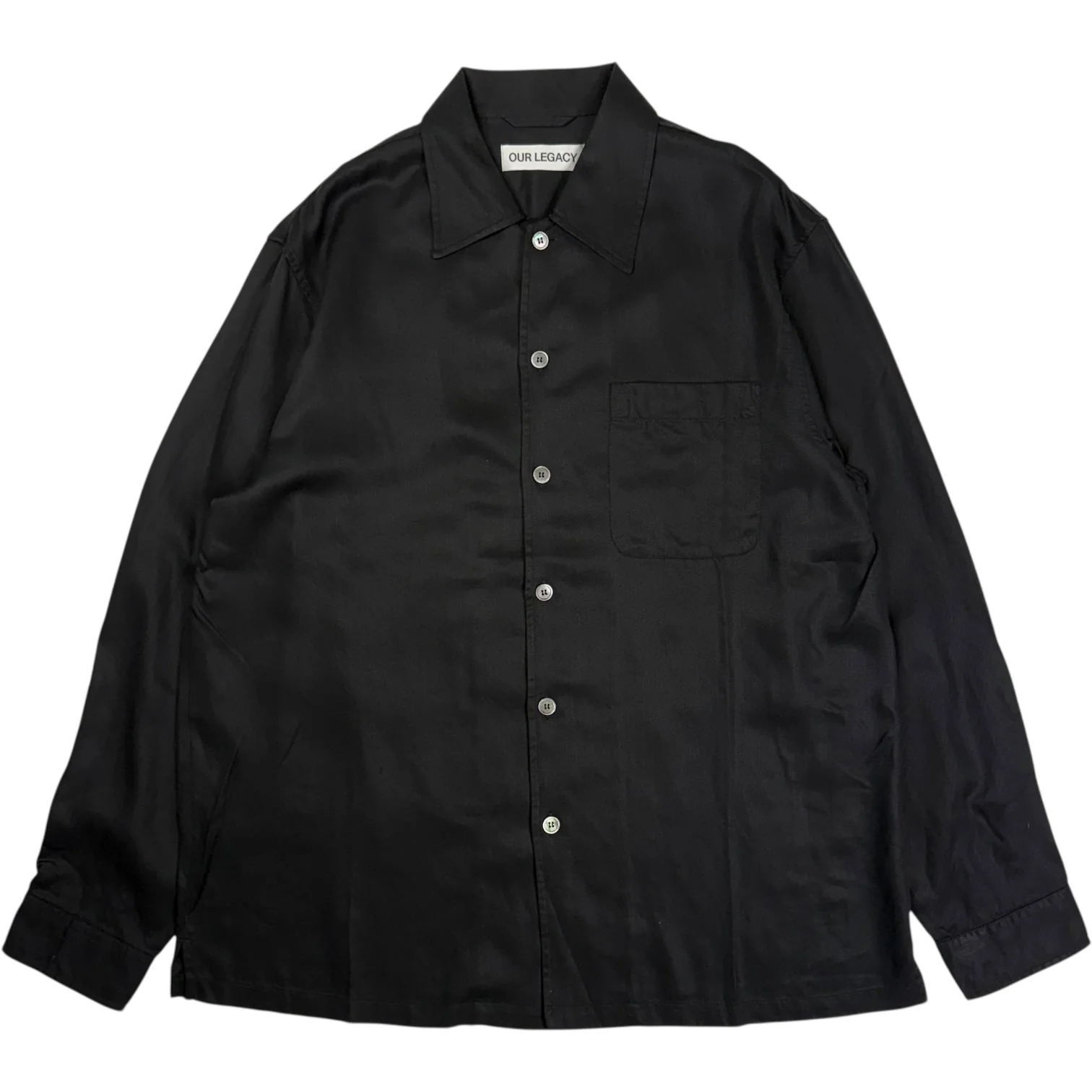 Every Shirt Draping Black Lyocell