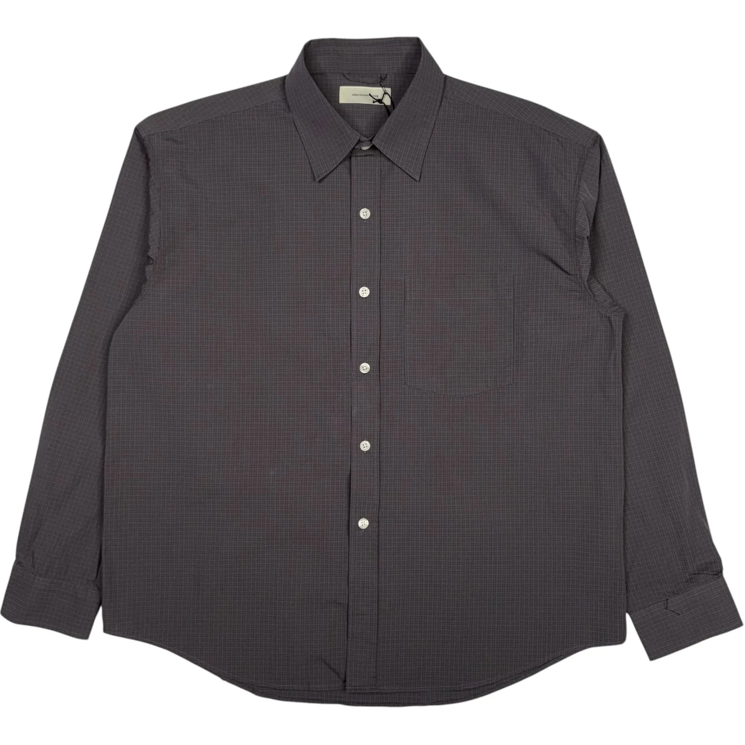Executive Shirt Mushroom Micro Check