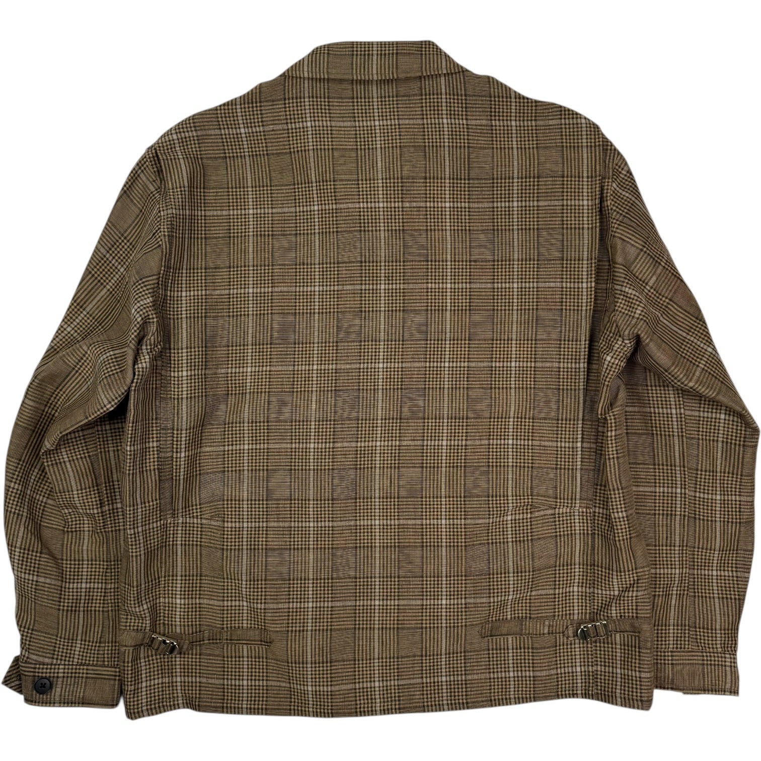 Fly Linen Mohair Blouson Brown Plaid - Image 2