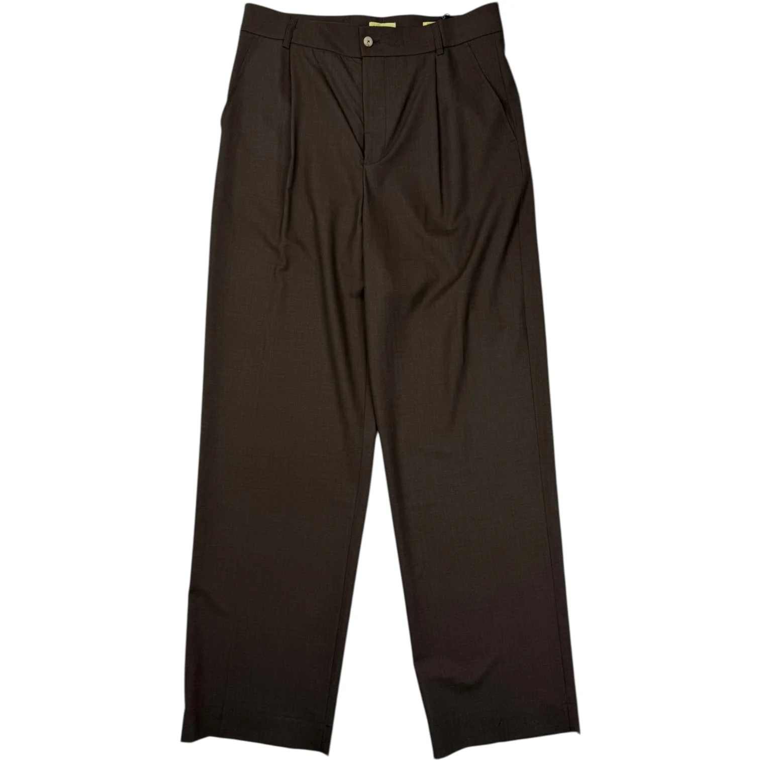 Grandad Trousers Bark Brown Super 130'S Cold Wool