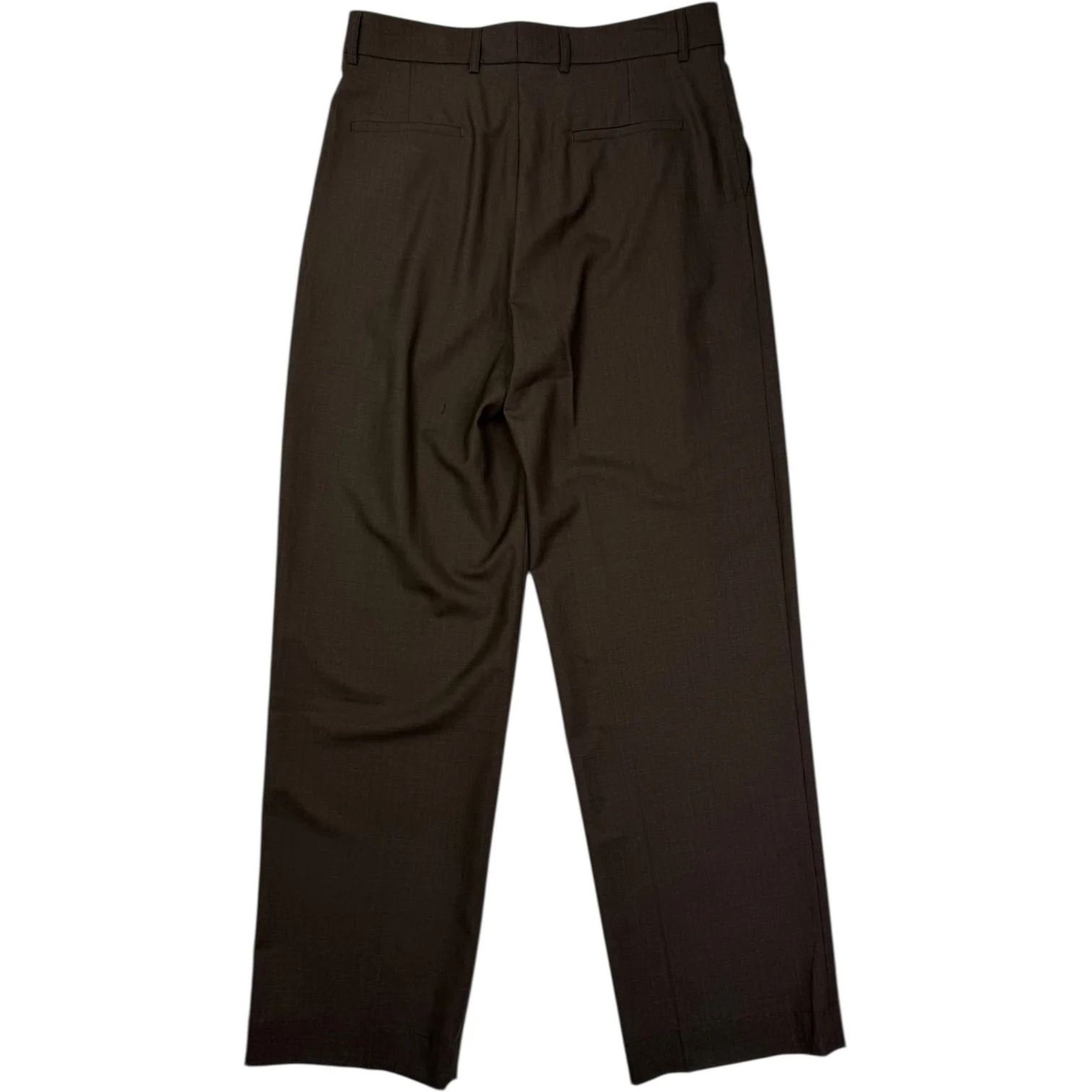 Grandad Trousers Bark Brown Super 130'S Cold Wool - Image 2