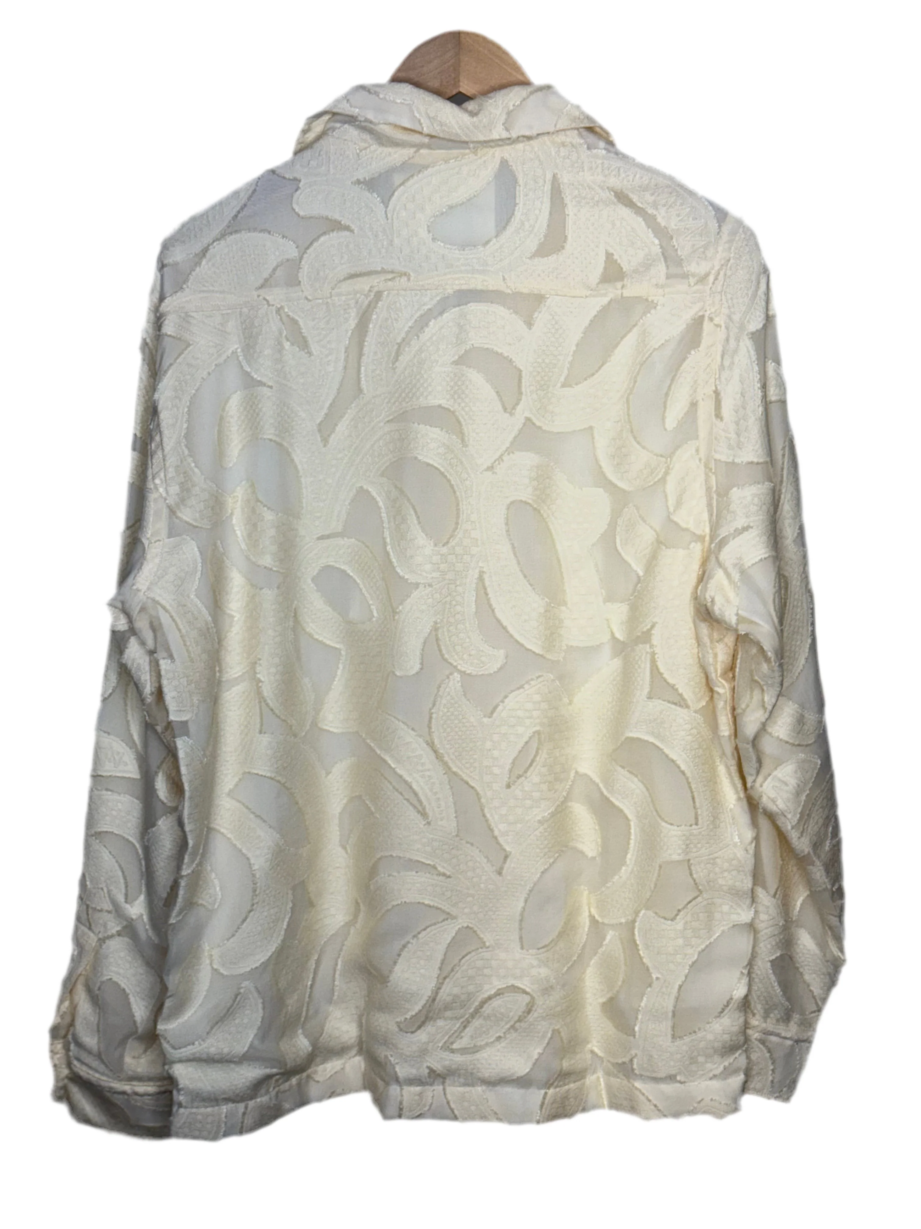 Hank Overshirt Off White Viscose Blend - Image 2
