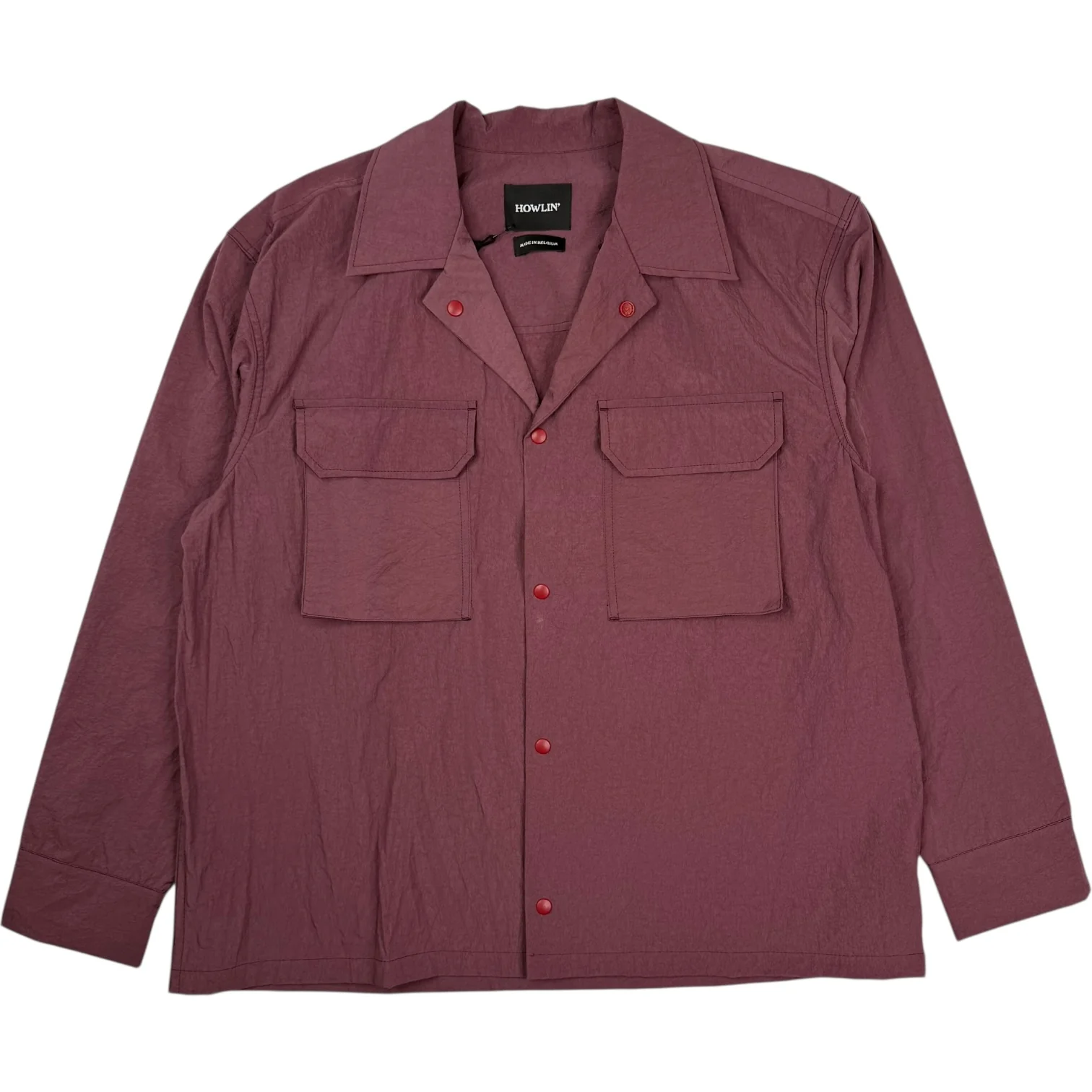 Hidden Shirt Grundy Japanese Nylon Twill Burgundy