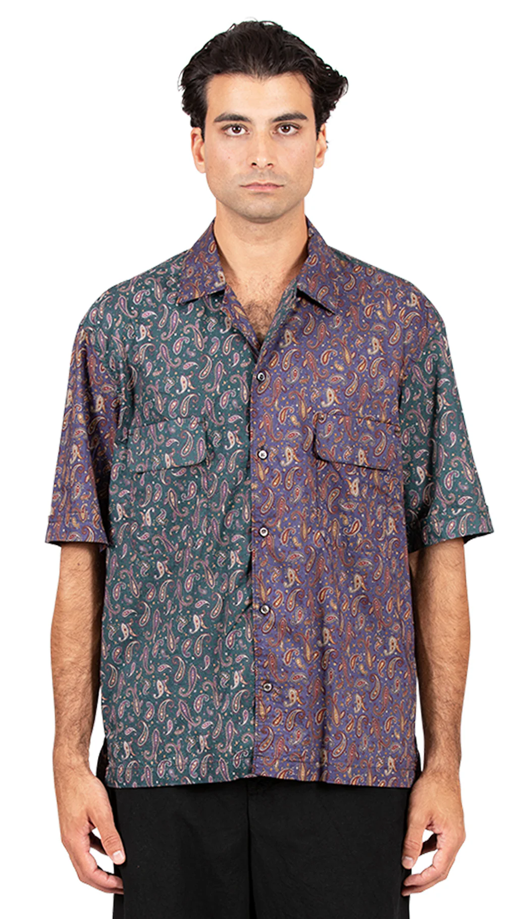 Holiday Half Shirt Multi Color Paisley - Image 3