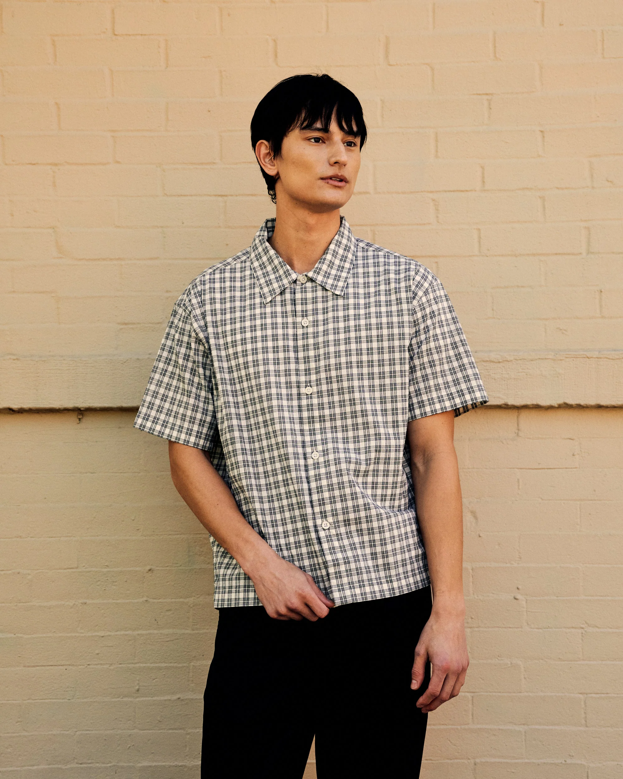 Holiday Shirt Off White Check - Image 3