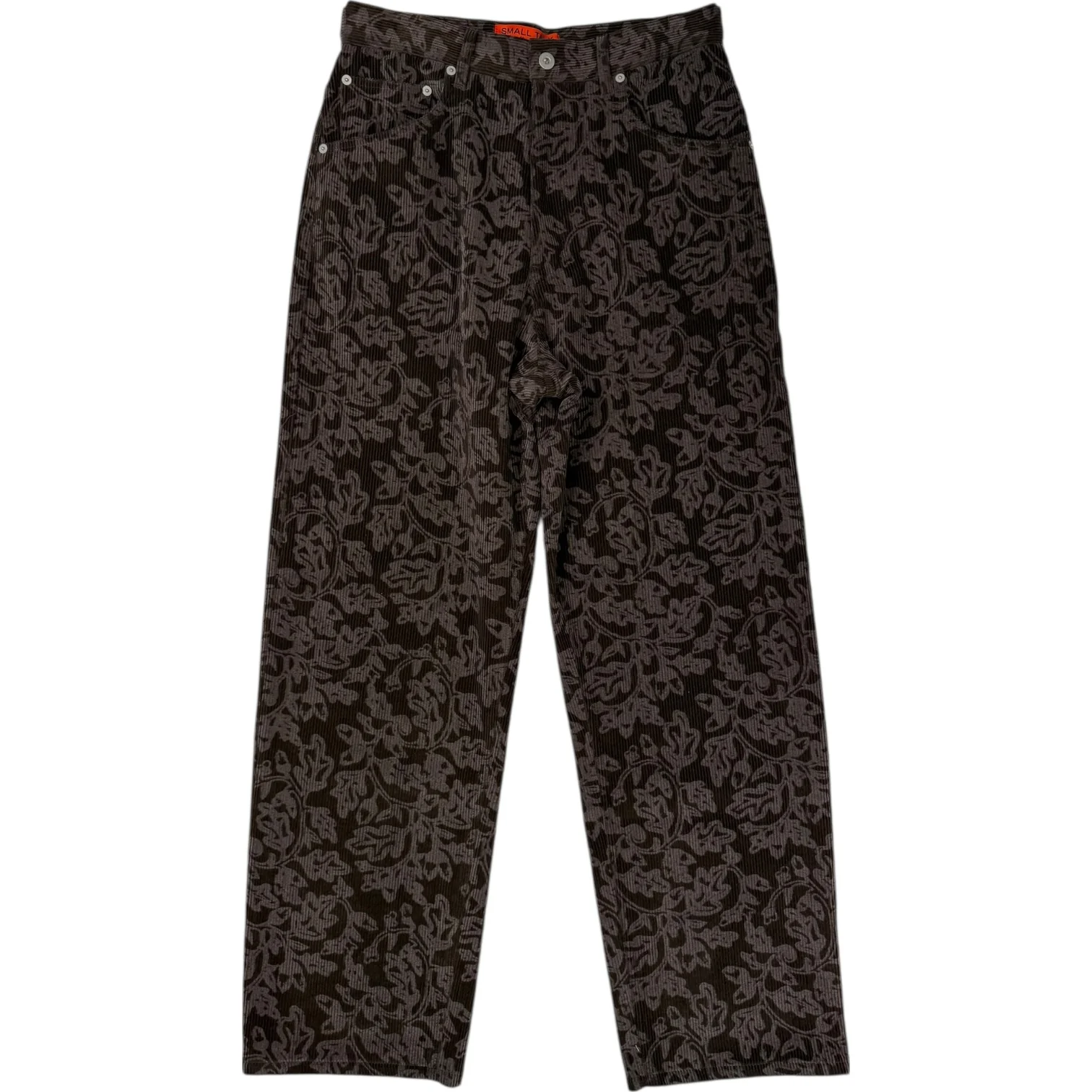 Jean Cut Trouser Laser Etched Cord Dark Olive