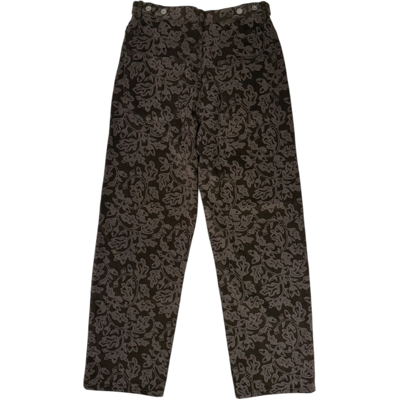 Jean Cut Trouser Laser Etched Cord Dark Olive - Image 2
