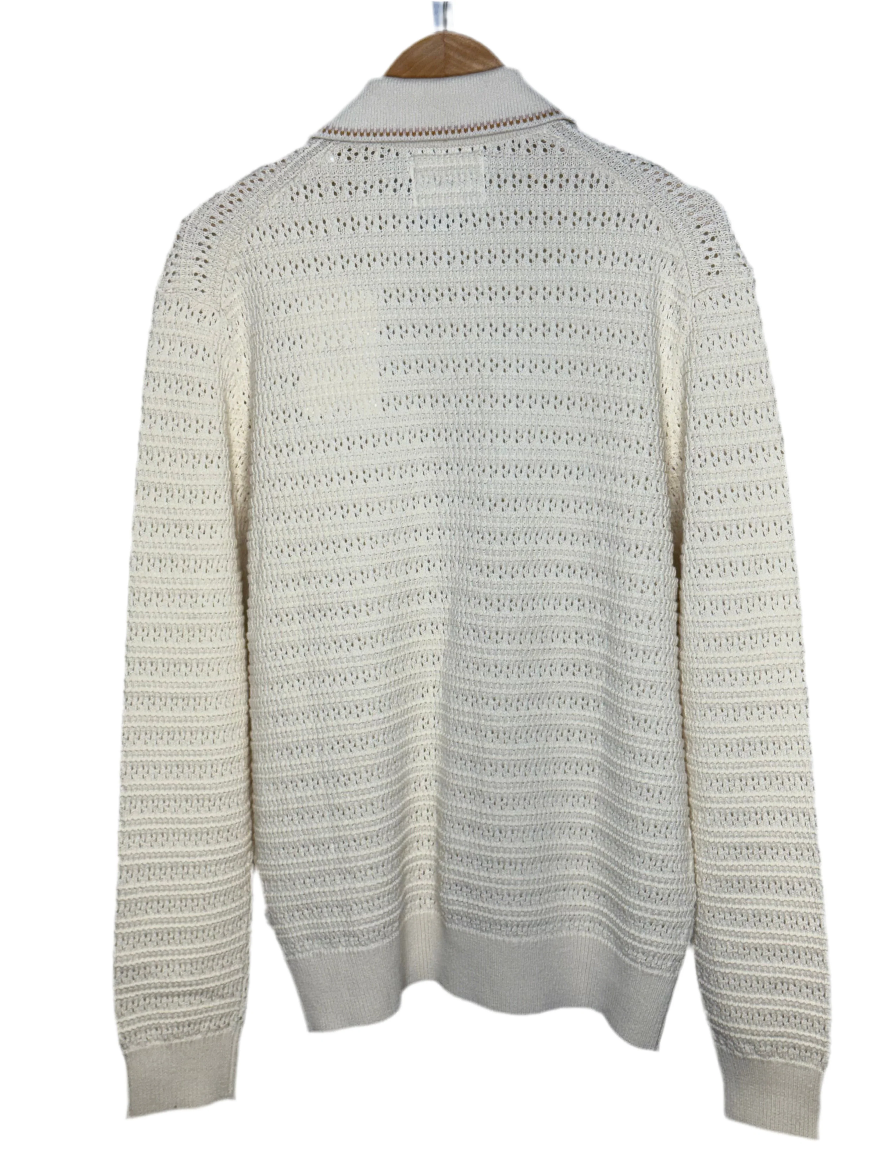 Josh Long Sleeve Polo Ivory - Image 2