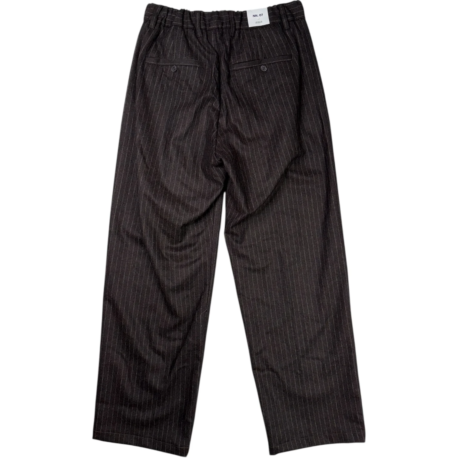 Kay Pant Brown Stripe Wool Blend - Image 2