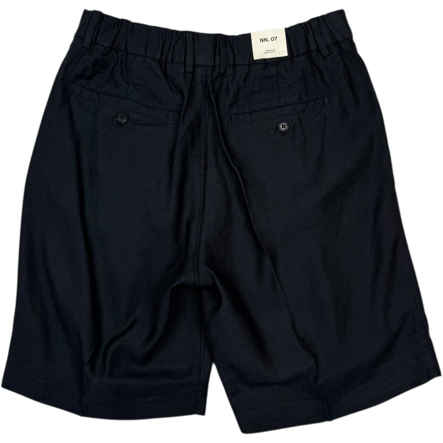 Kay Shorts Dark Navy Viscose Linen - Image 2