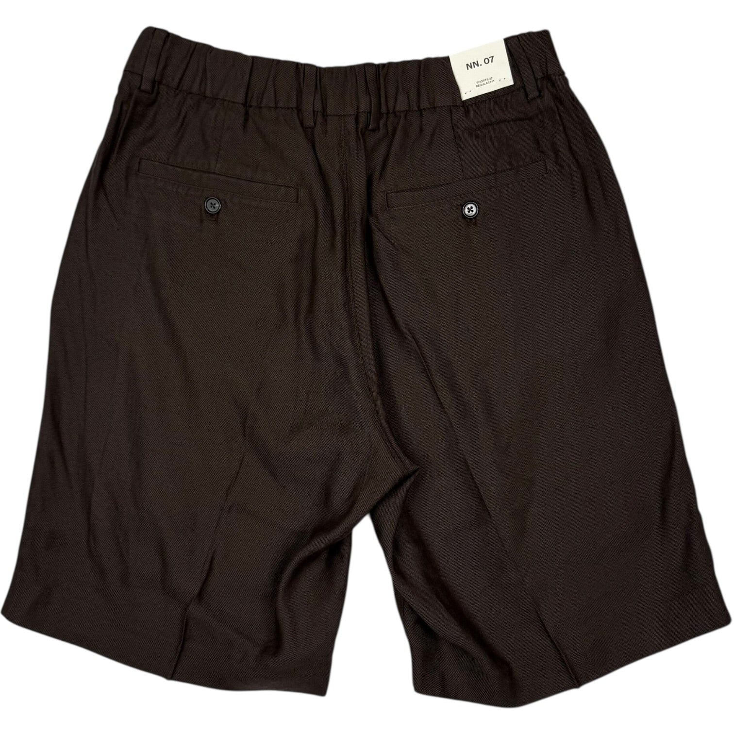 Kay Shorts Deep Truffle Viscose Linen - Image 2