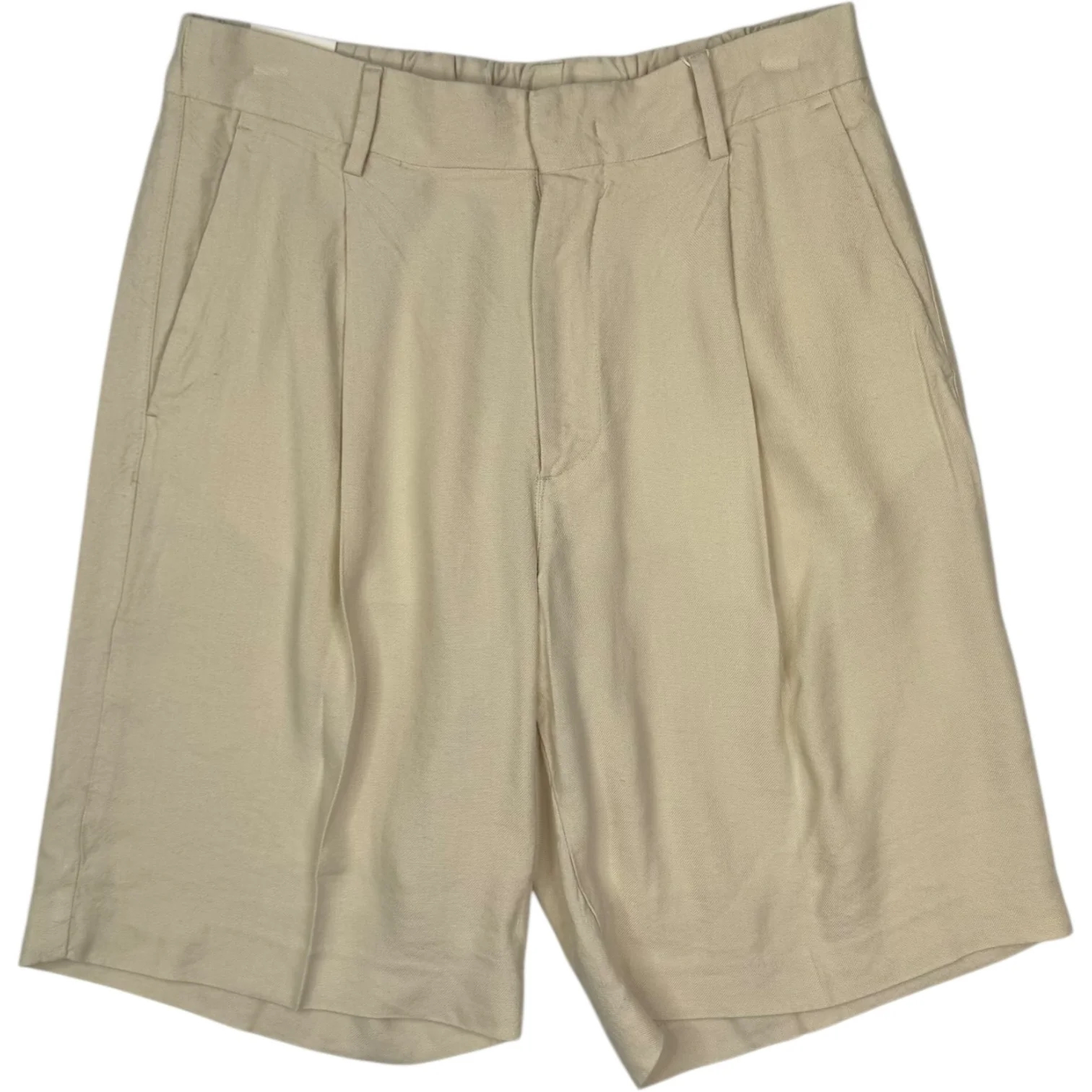 Kay Shorts Ivory Viscose Linen