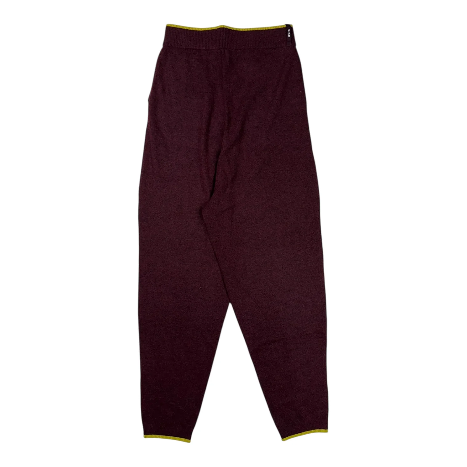 Knit Pant Burnt Aubergine Wool Blend - Image 2