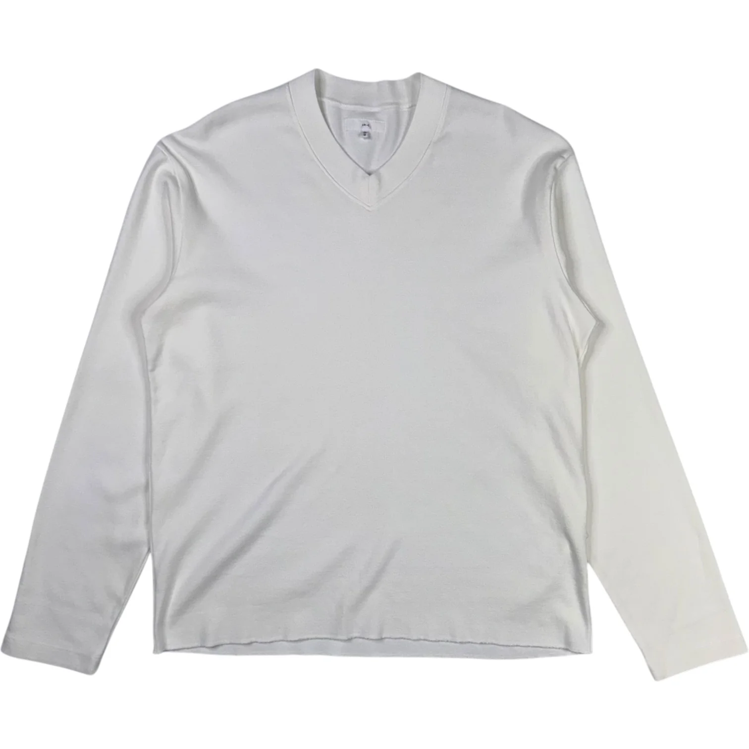 High V Neck T Shirt White