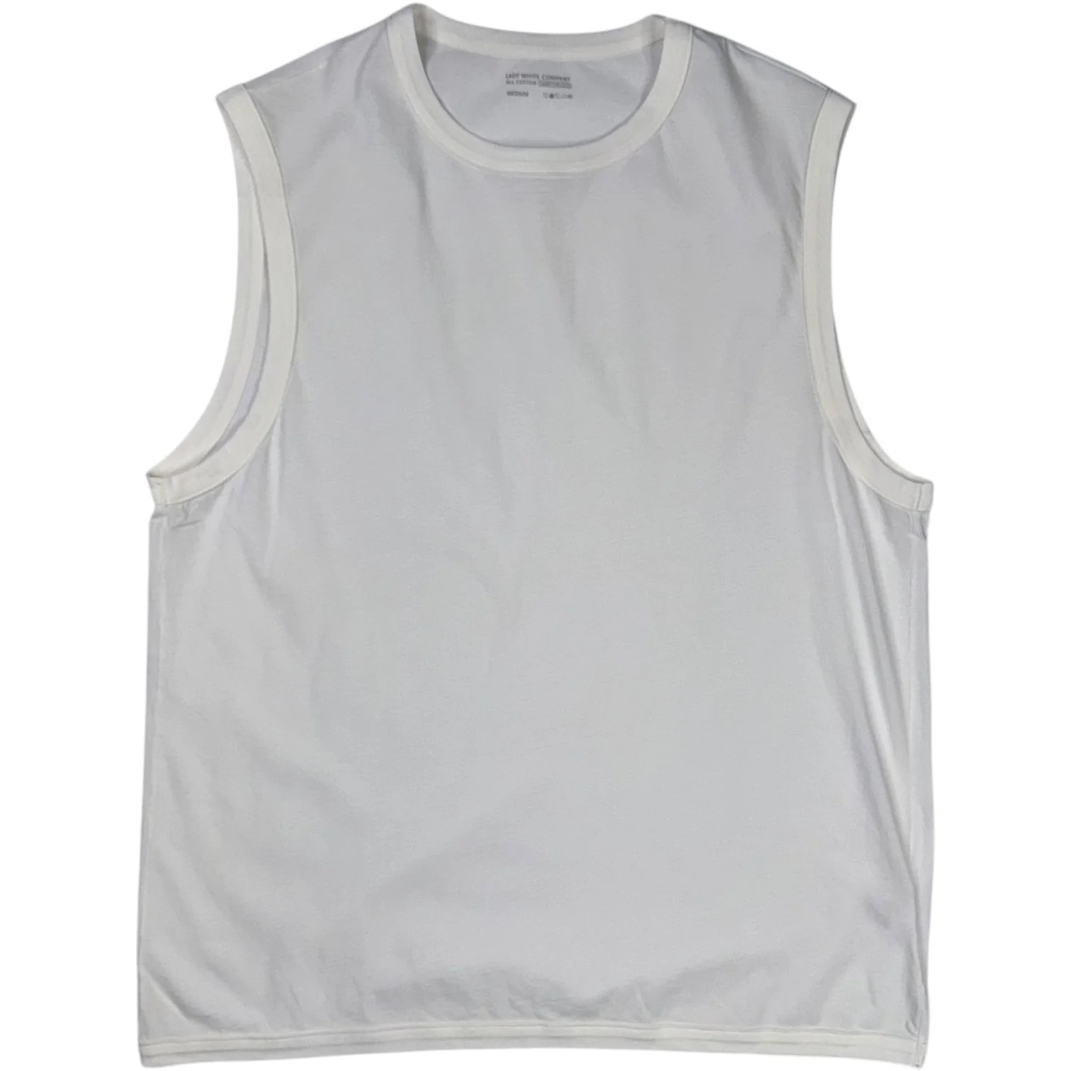 Sleeveless T Shirt White