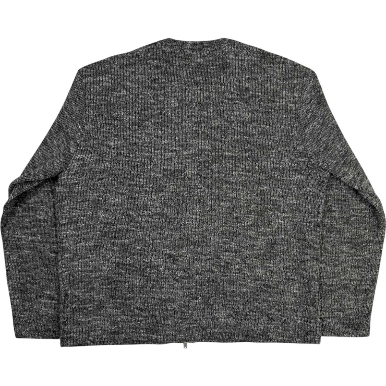 Zip Crewneck Charcoal Melange - Image 2