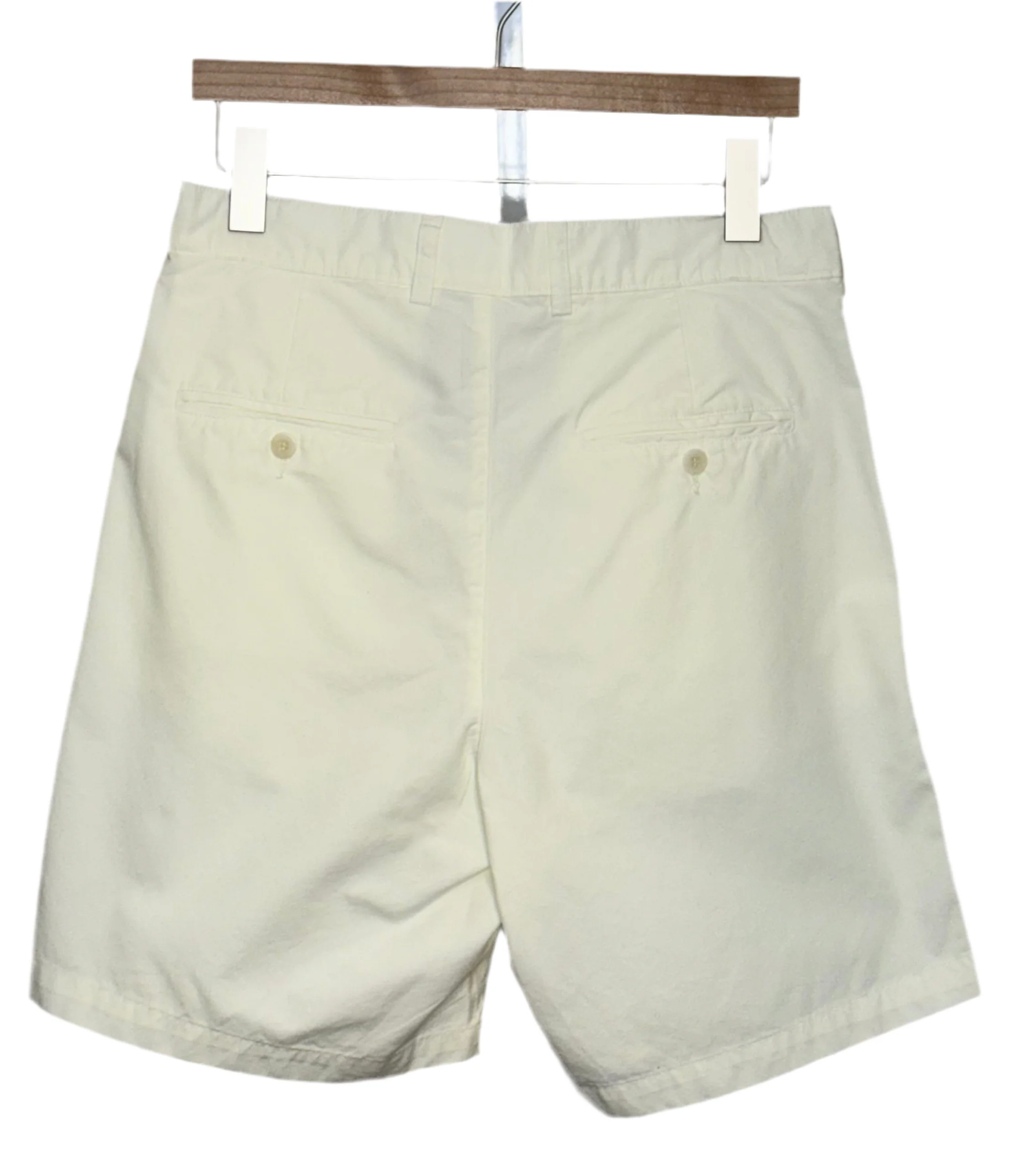 Lapa Relaxed Pleated Shorts Off White Cotton - Image 2