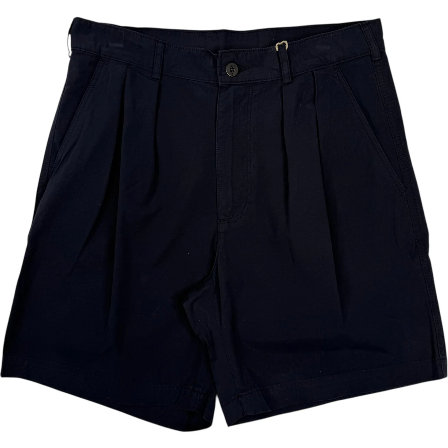 Lapa Relaxed Pleated Shorts Dark Navy Canvas