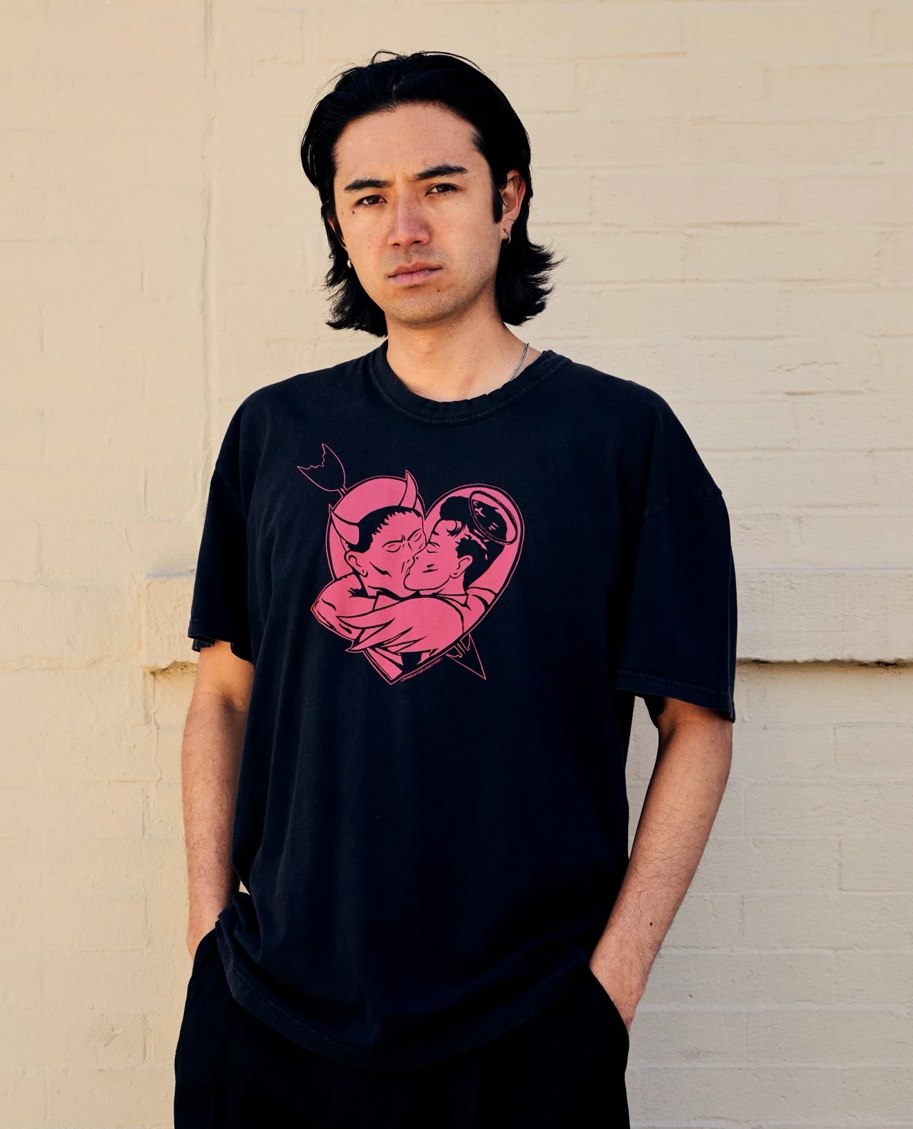 Loose T-Shirt Love Story Print - Image 3