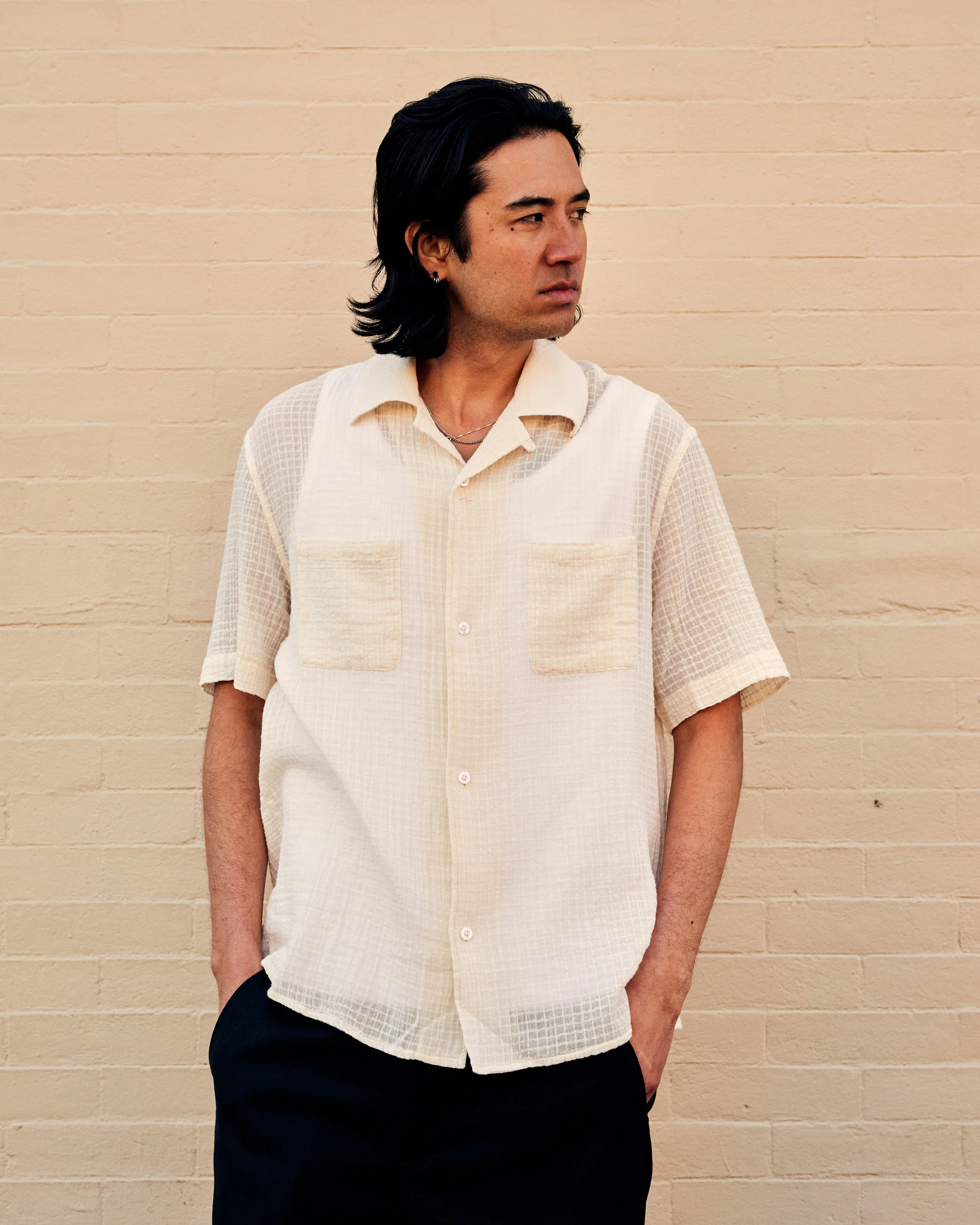 Luis Shirt Cream Check - Image 4