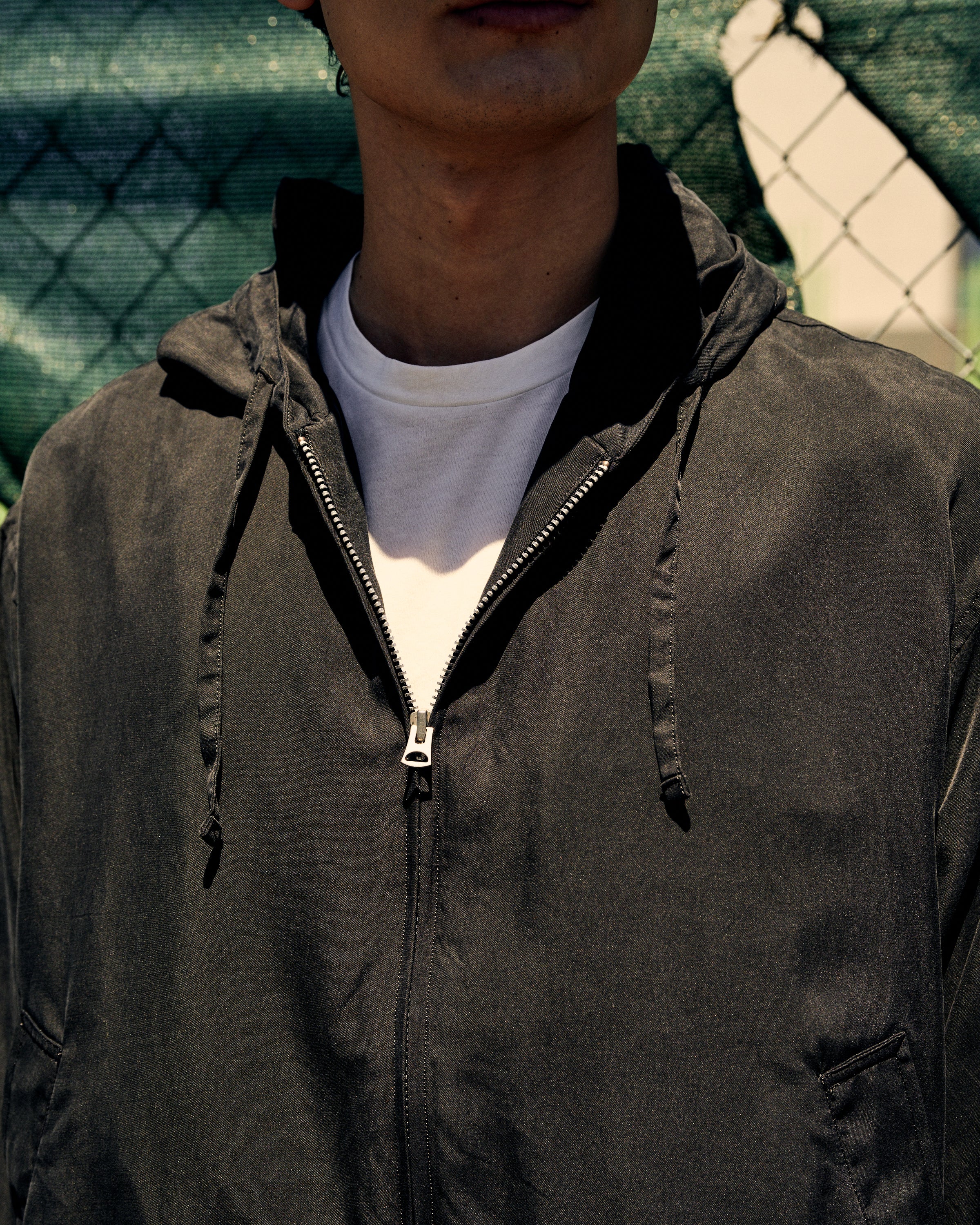 LWC x Kaptain Sunshine Silk Zip Jacket Black - Image 4