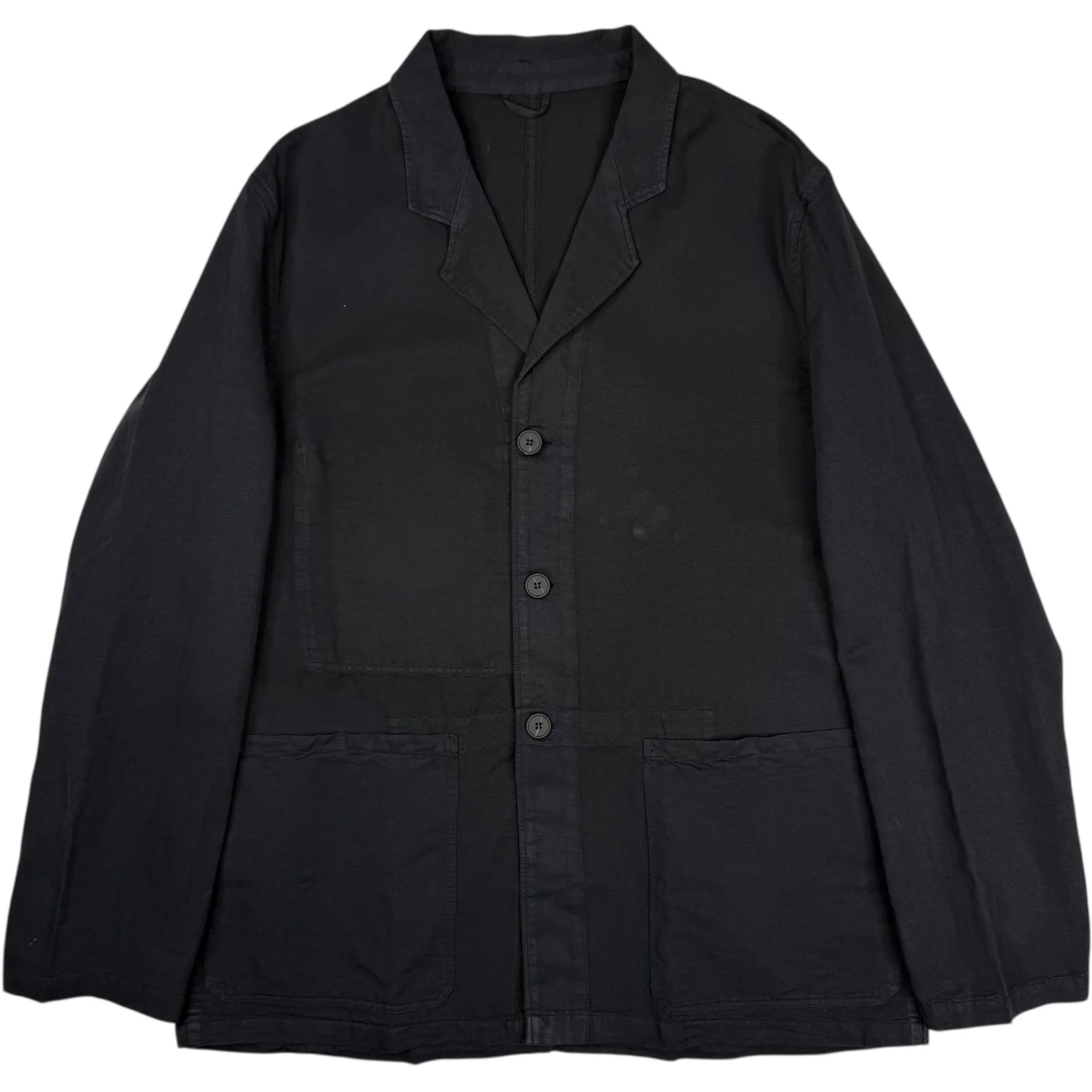 Marine Garment Dye Linen Black Grape