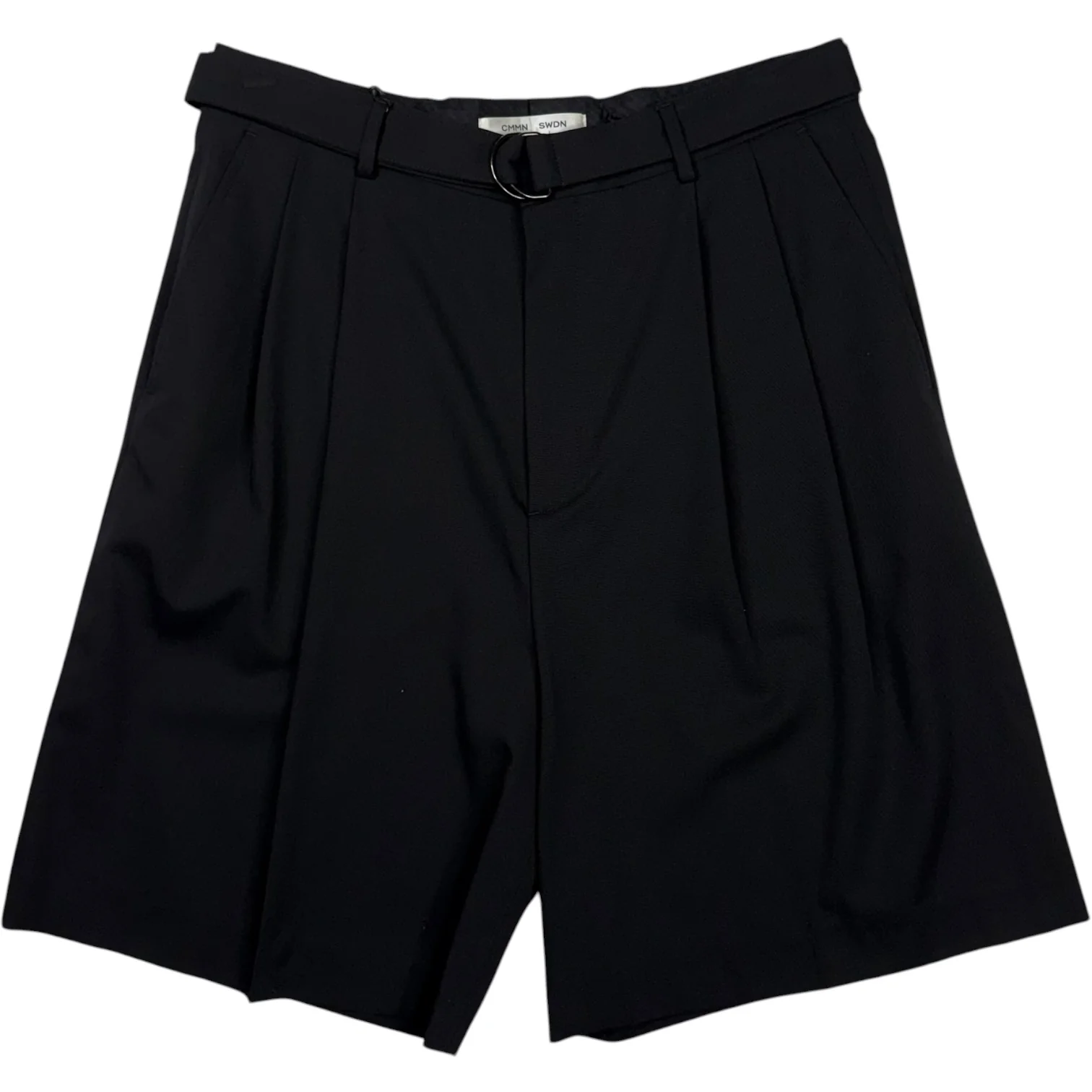 Marshall Double Pleated Shorts Wool Black