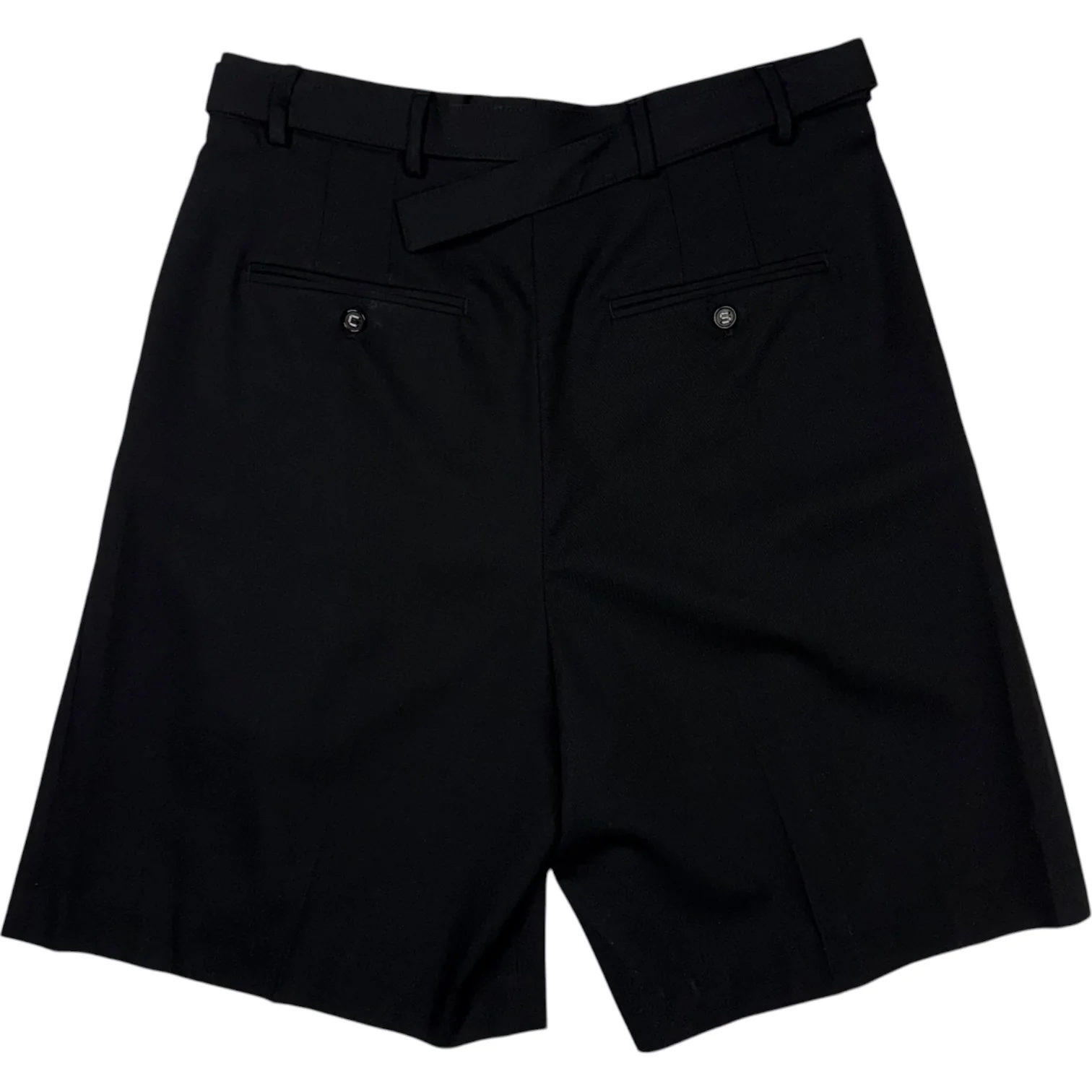 Marshall Double Pleated Shorts Wool Black - Image 2