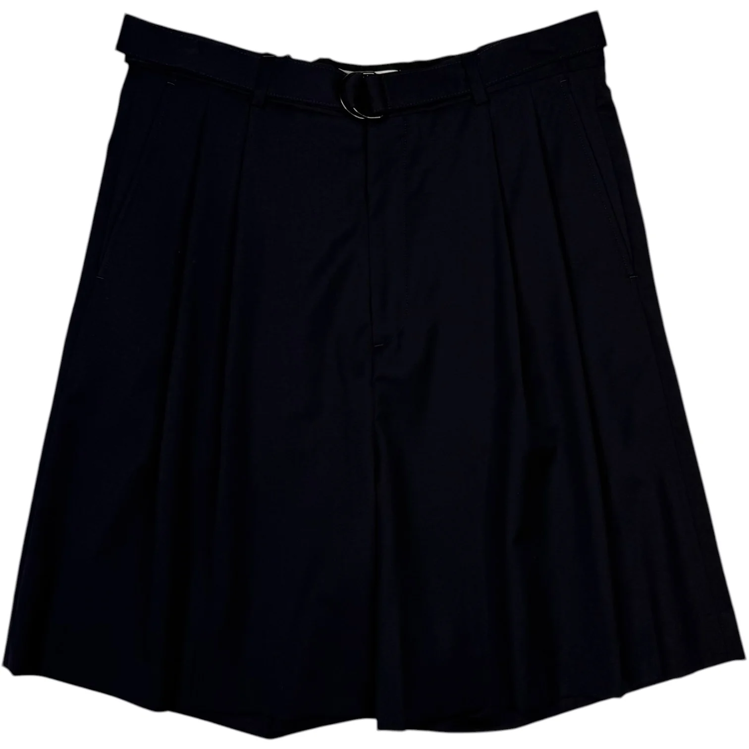 Marshall Double Pleated Shorts Wool Navy