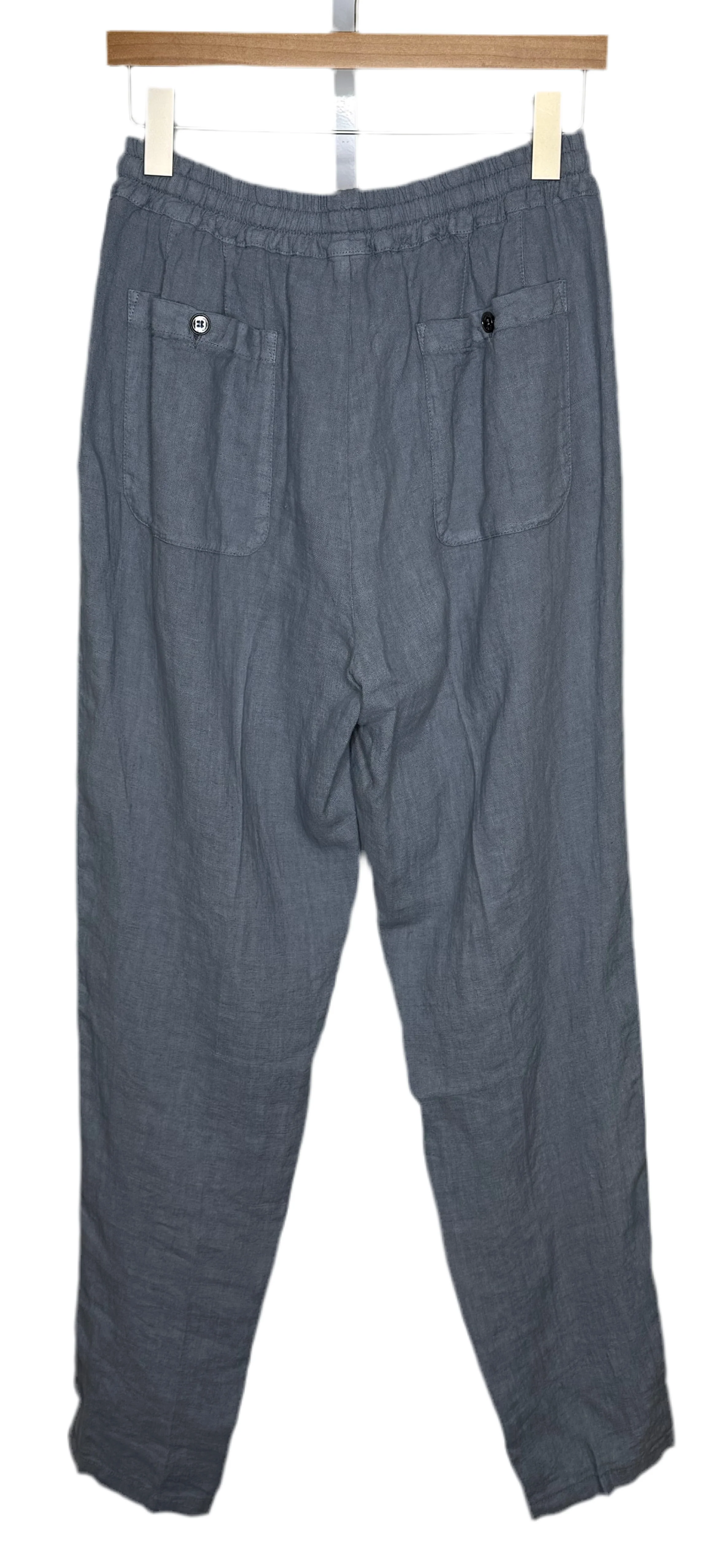 Mattia Straight Leg Pant Linen Light Blue - Image 2