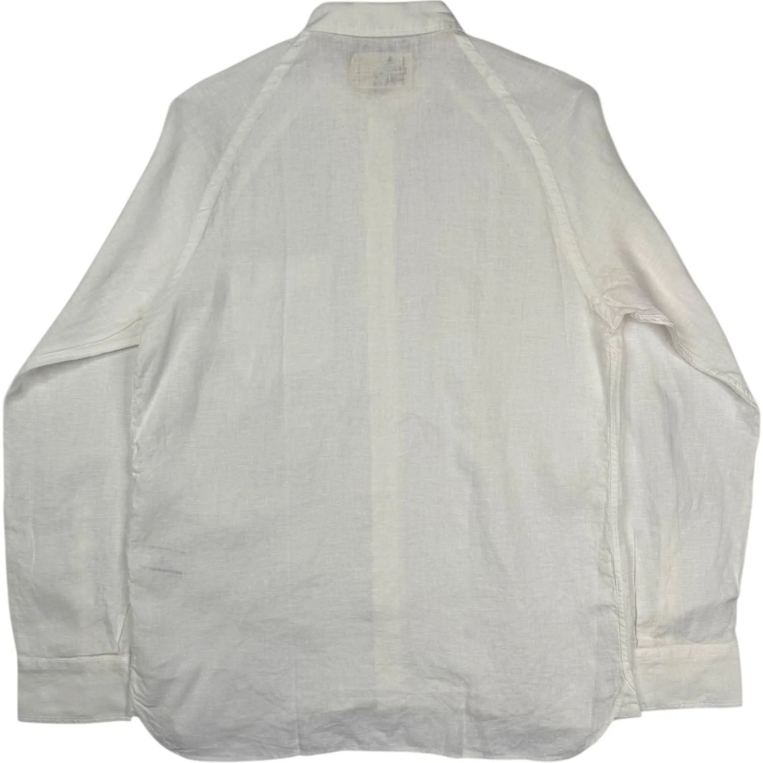 Mirra Off White Linen Raglan Long Sleeve Shirt - Image 2