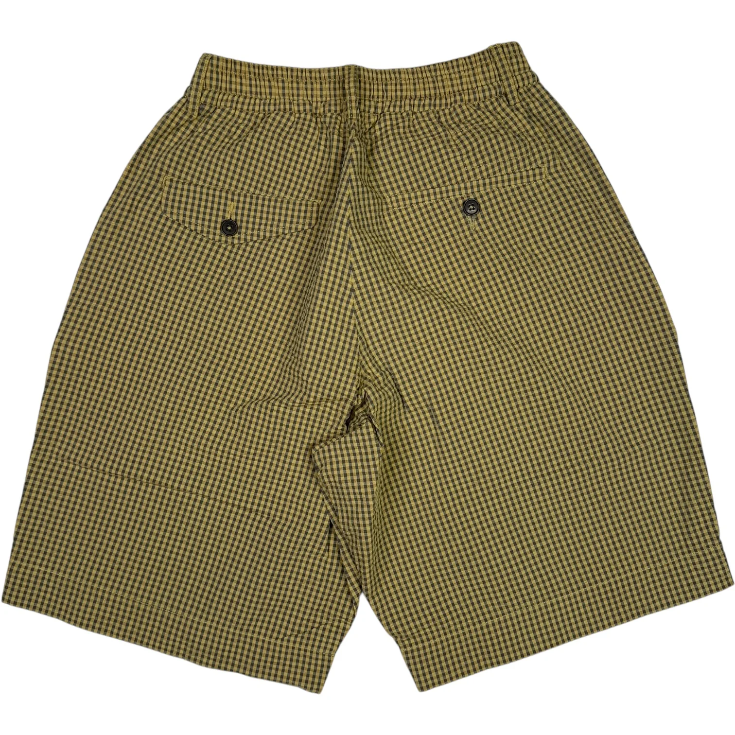 Yellow Japanese Seersucker Pleated Track Short - Image 2