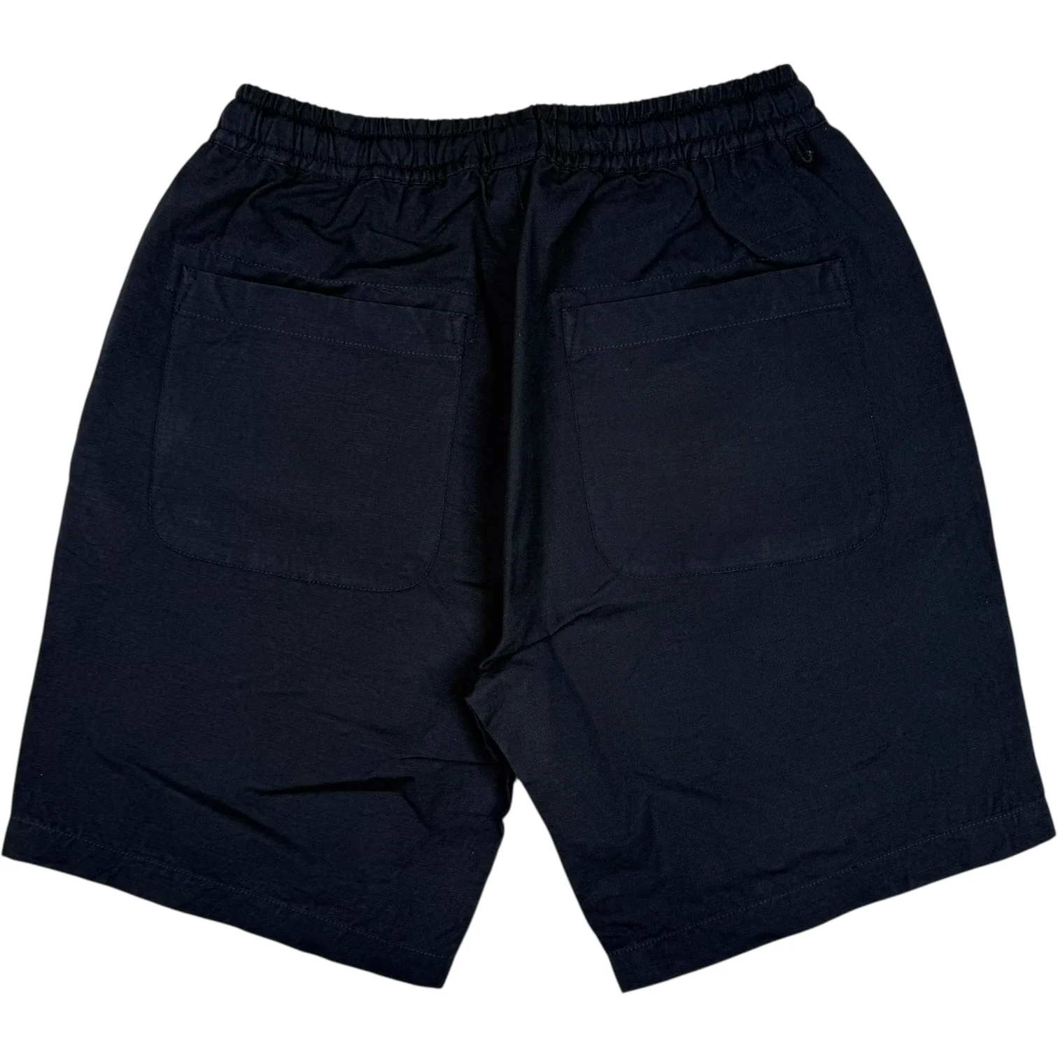 Navy Linen Slub Weave Simple Short - Image 2