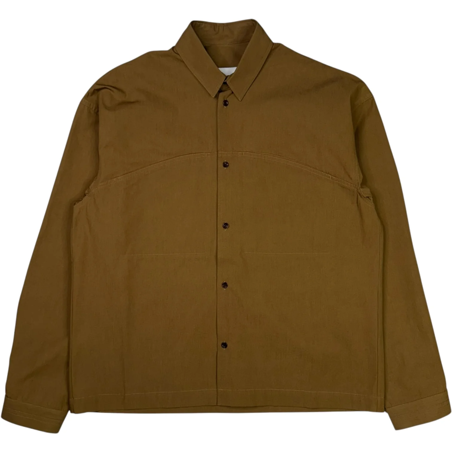 Oval Shirt Cotton Poplin Tan