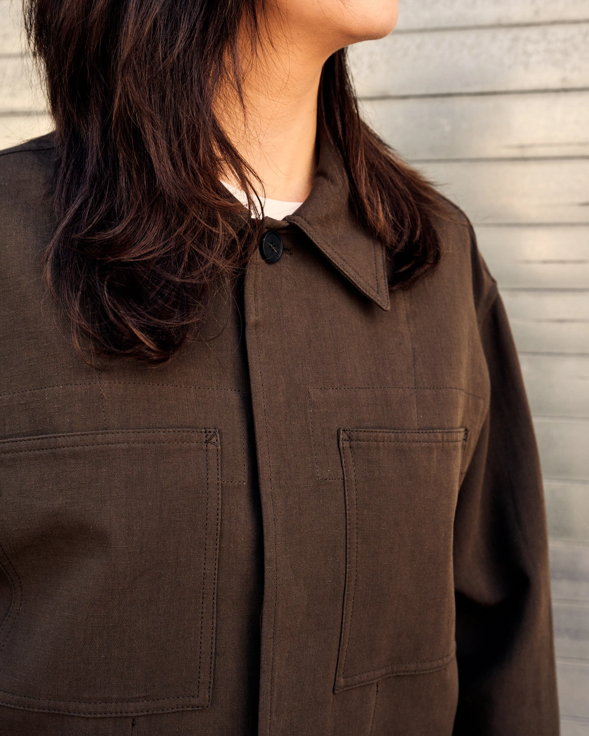 Piper Jacket Linen Cotton Peat - Image 6