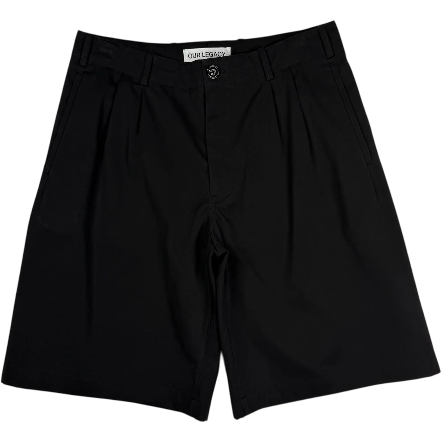 Ponte Shorts Studio Black Micro Canvas