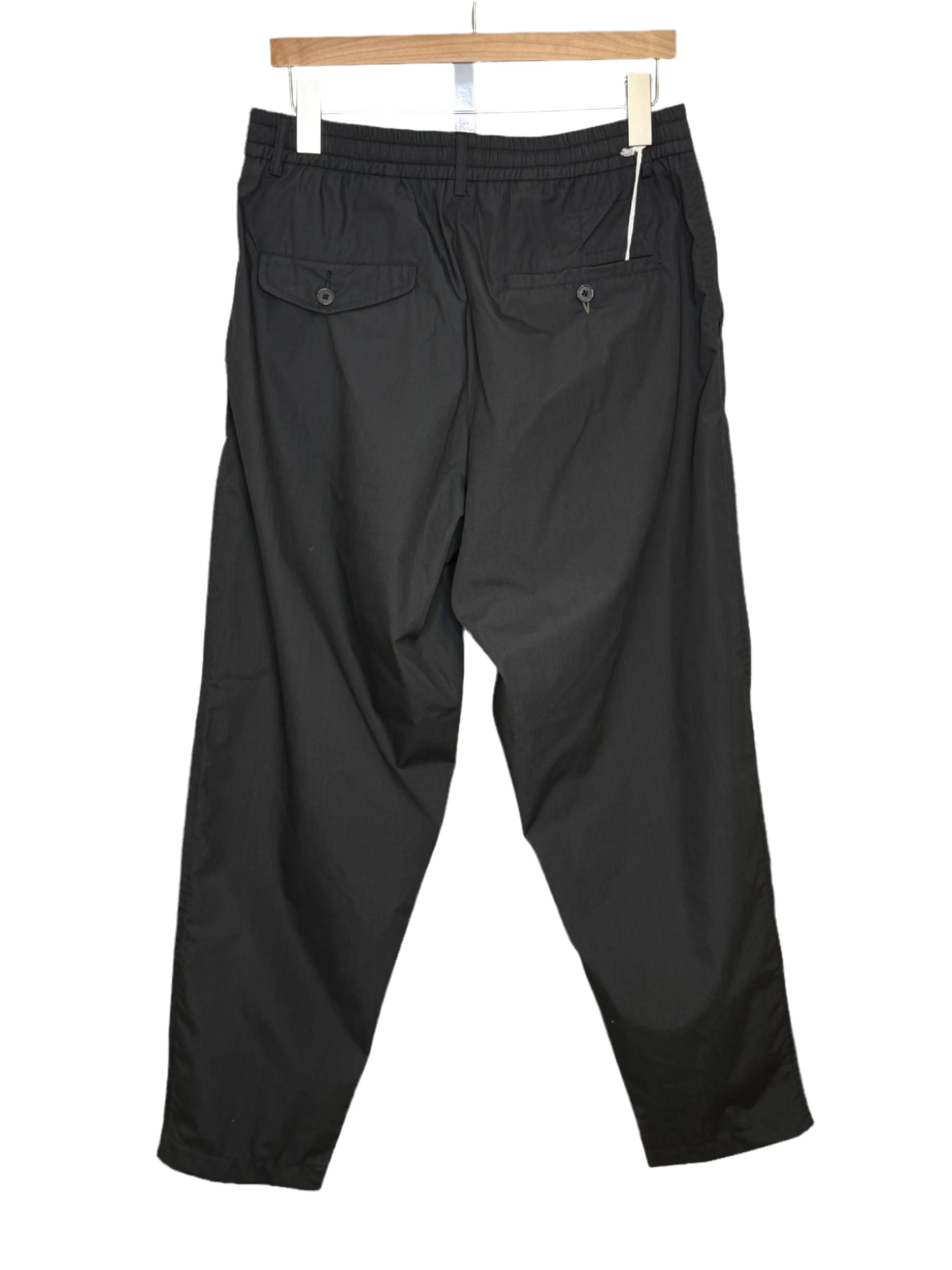 Pleated Track Pant Black Recycled Poly Tech - Image 2