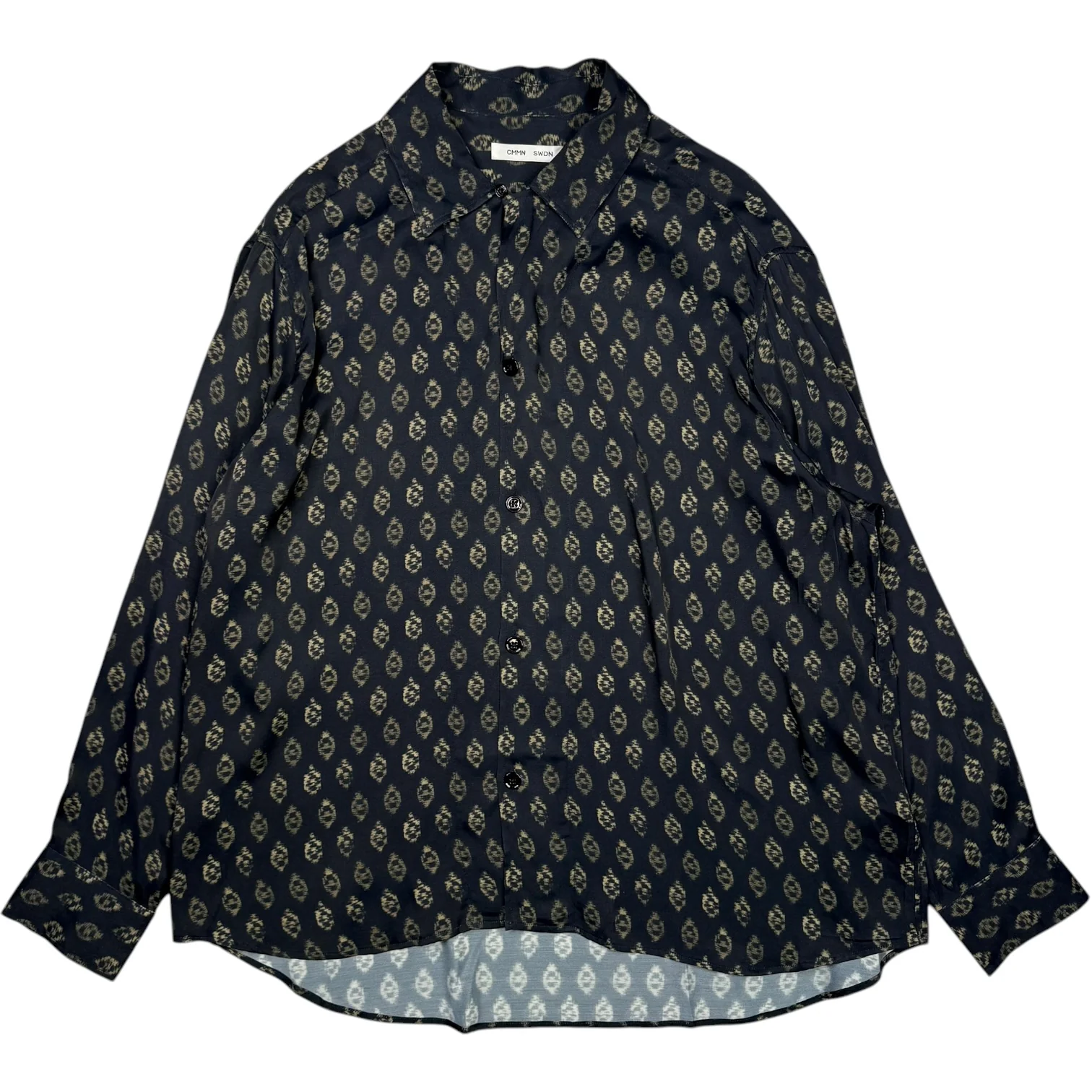 Rhodes Long Sleeve Open Collar Navy - Image 2