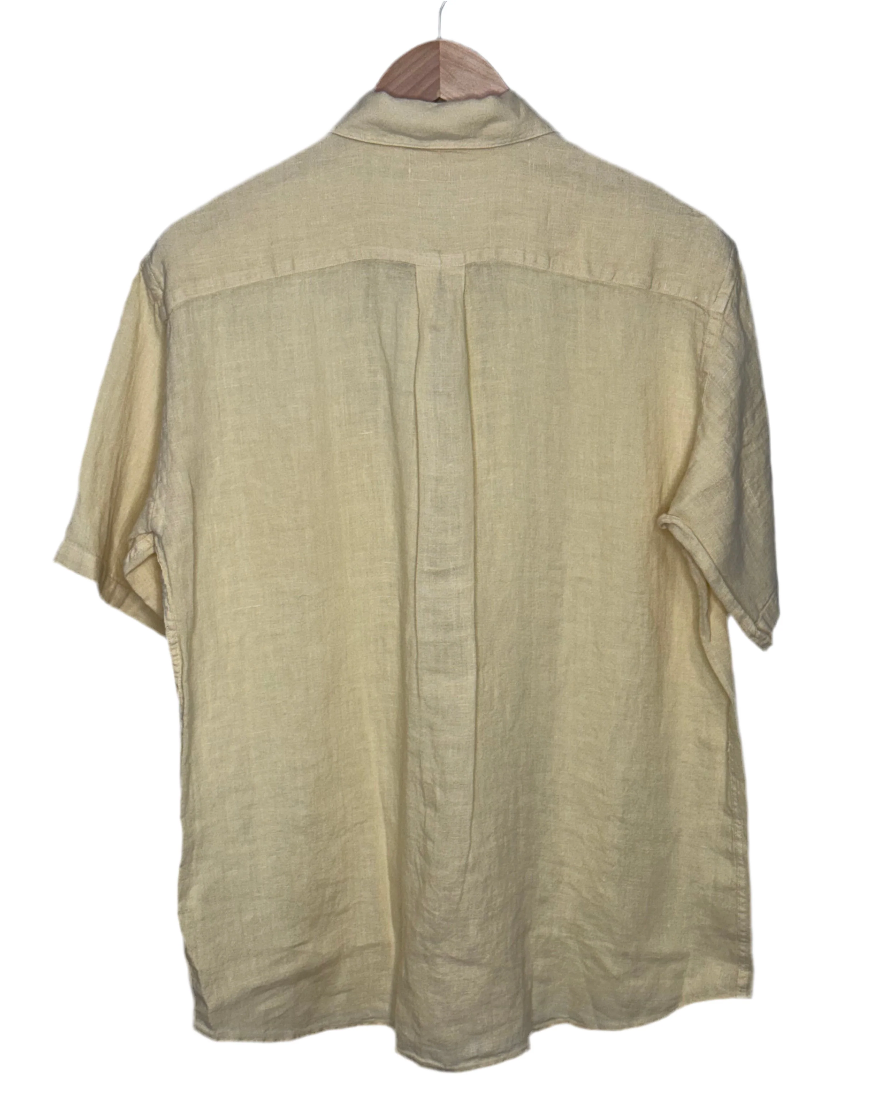 Roque Boxy Shirt Pale Yellow Linen - Image 2